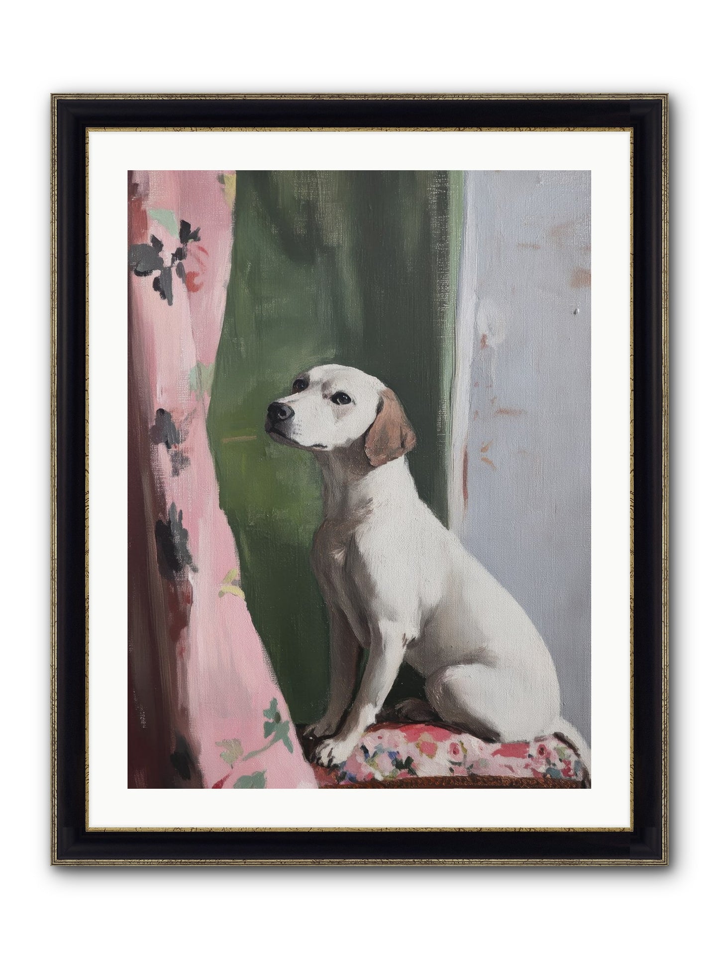 Magnolia Jane Framed Print - Black & Gold 24x32