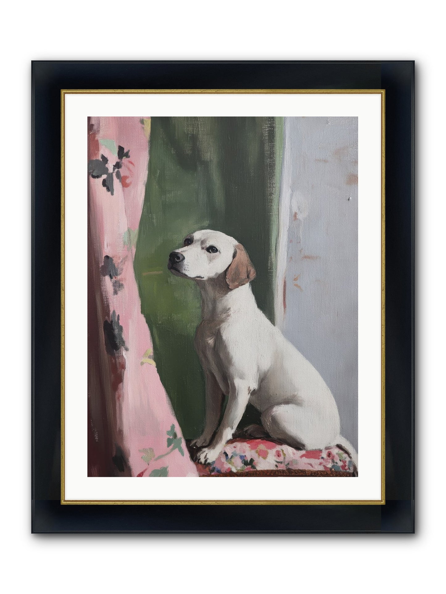 Magnolia Jane Framed Print - Wide Black w/Gold 24x32