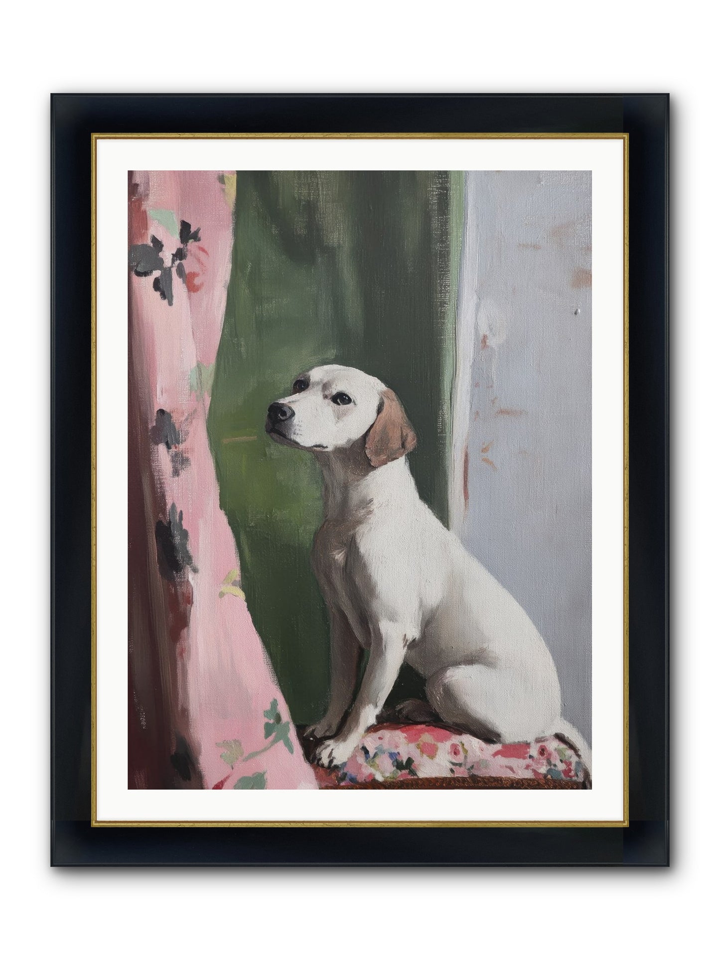Magnolia Jane Framed Print - Wide Black w/Gold 30x40