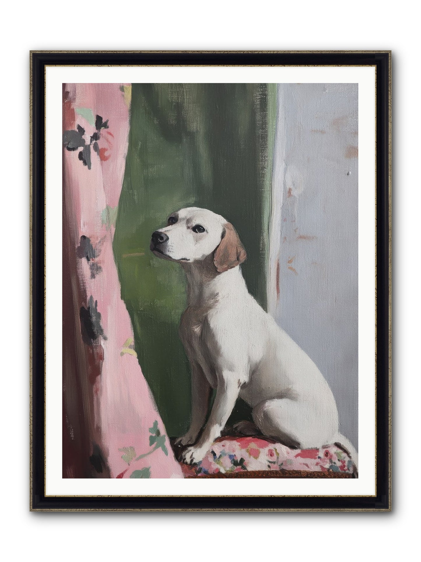 Magnolia Jane Framed Print - Black & Gold 36x48