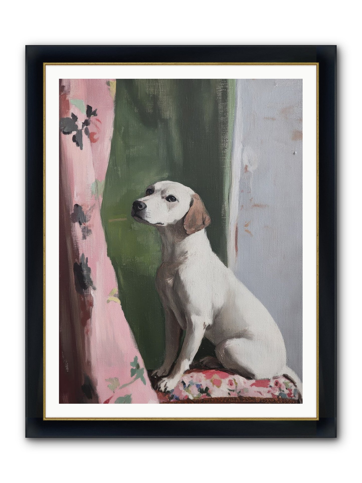 Magnolia Jane Framed Print - Wide Black w/Gold 36x48
