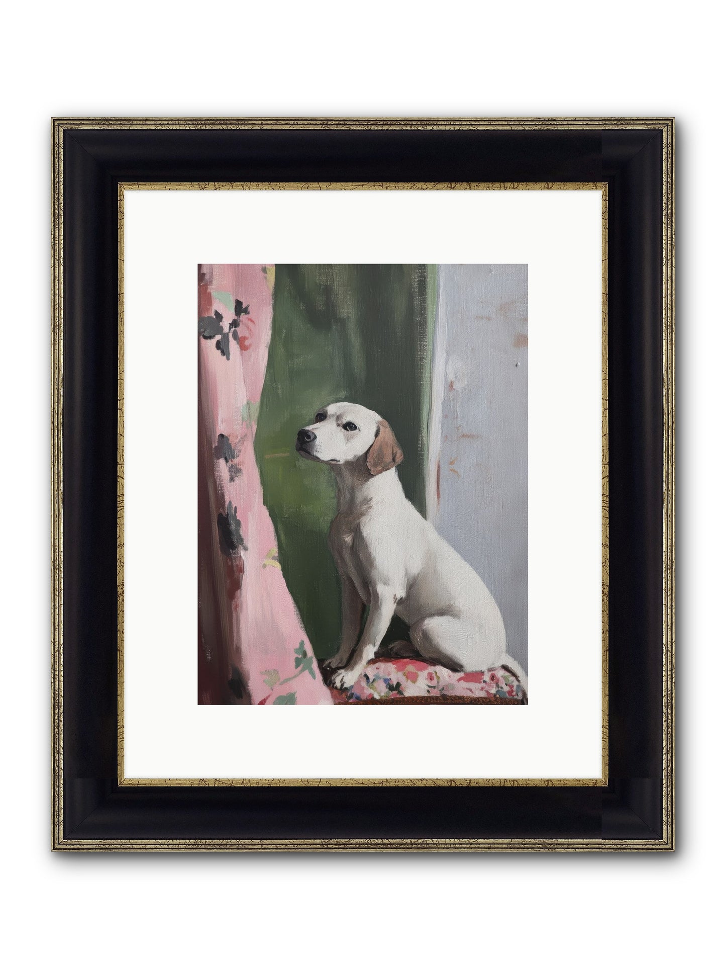 Magnolia Jane Framed Print - Black & Gold 9x12