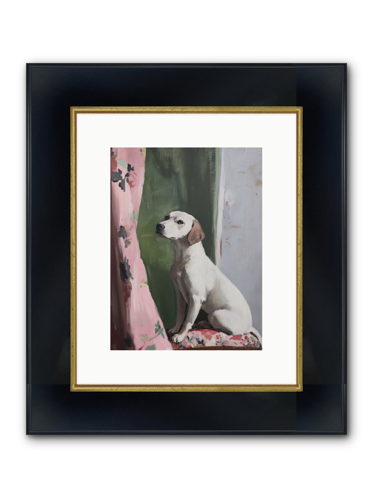 Magnolia Jane Framed Print - Wide Black w/Gold 9x12