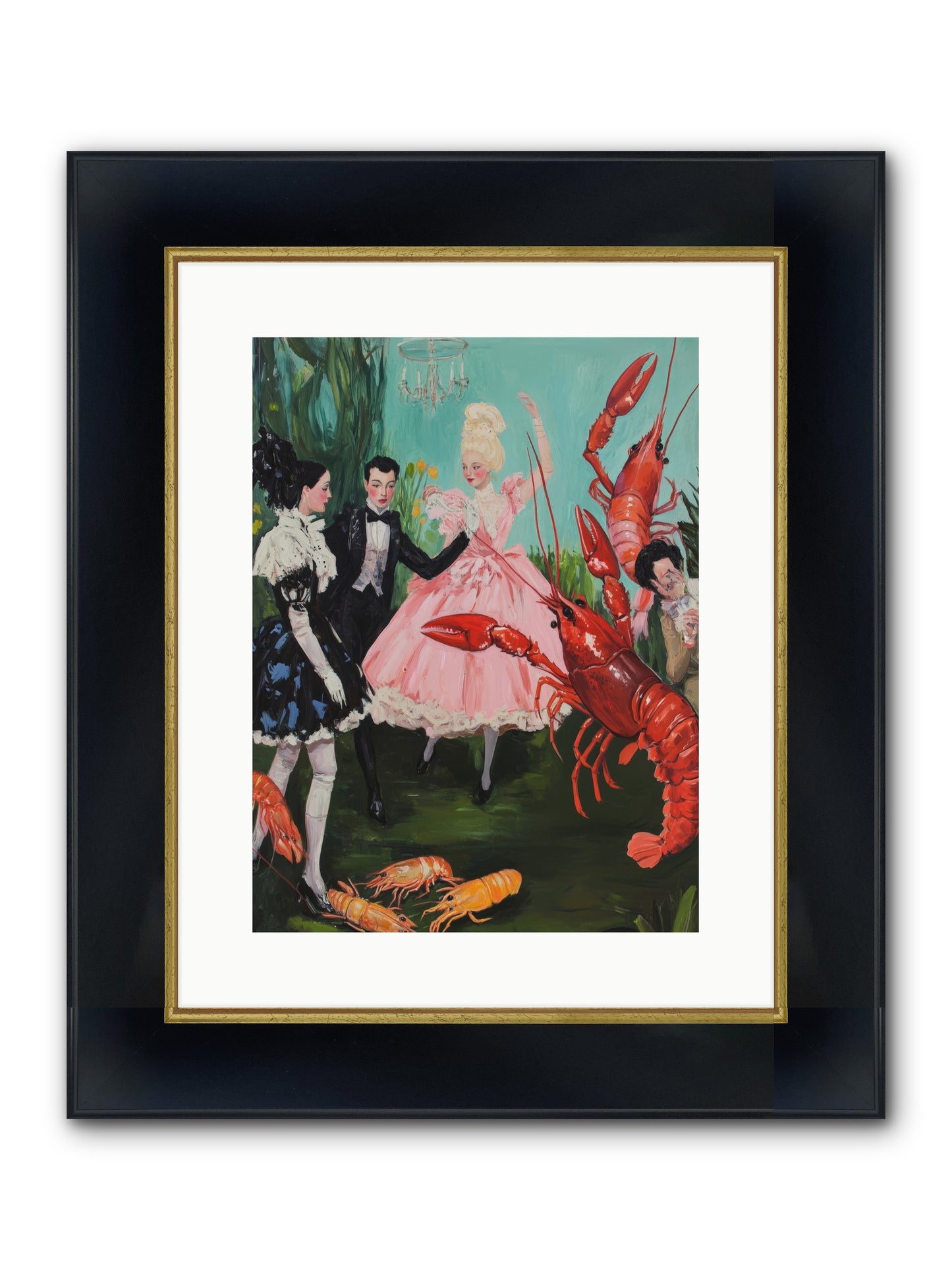 Maine's Royal Summer Framed Print - Wide Black w/Gold 12x16