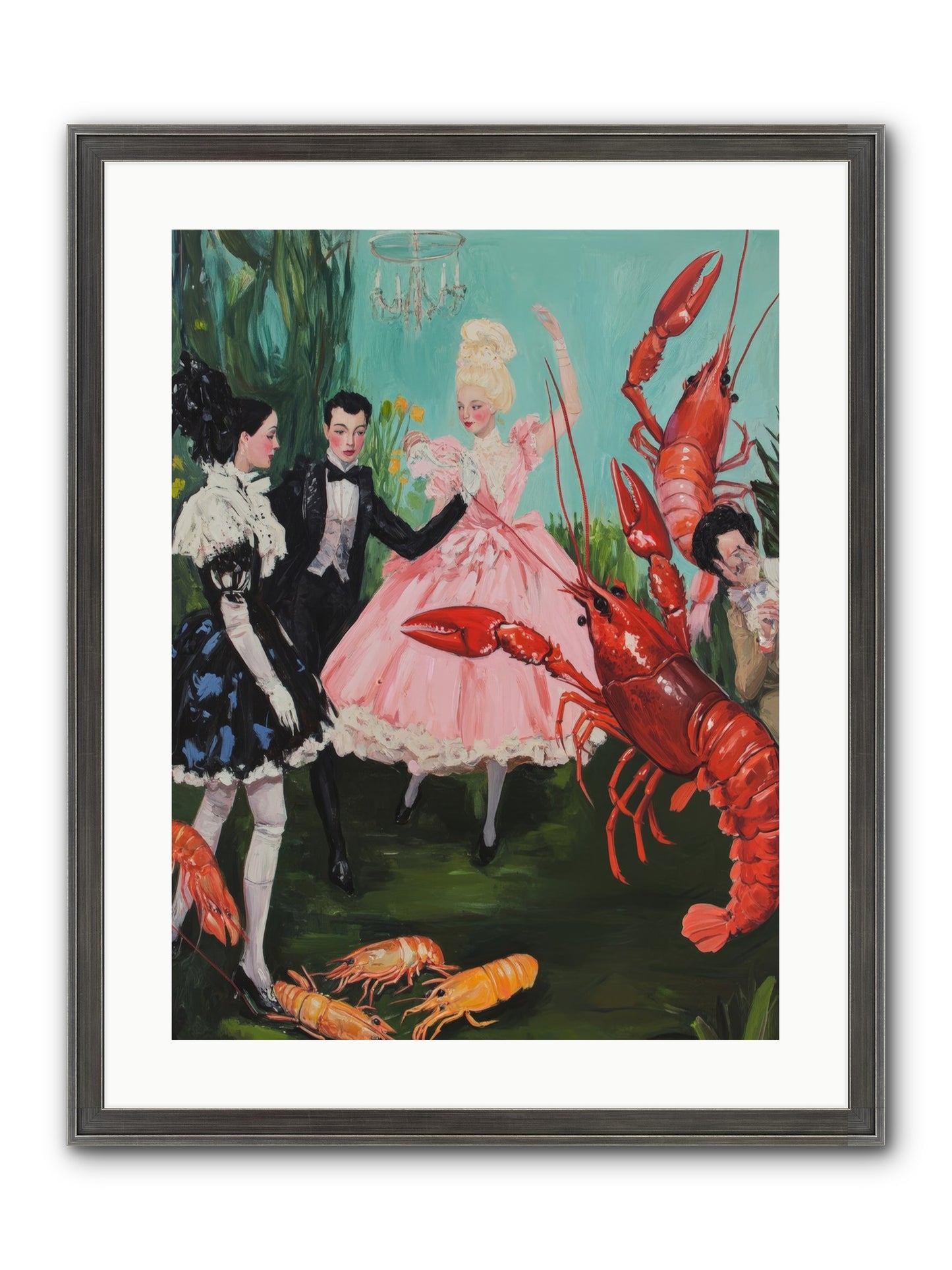 Maine's Royal Summer Framed Print - Slimwoods Black/Silver 18x24