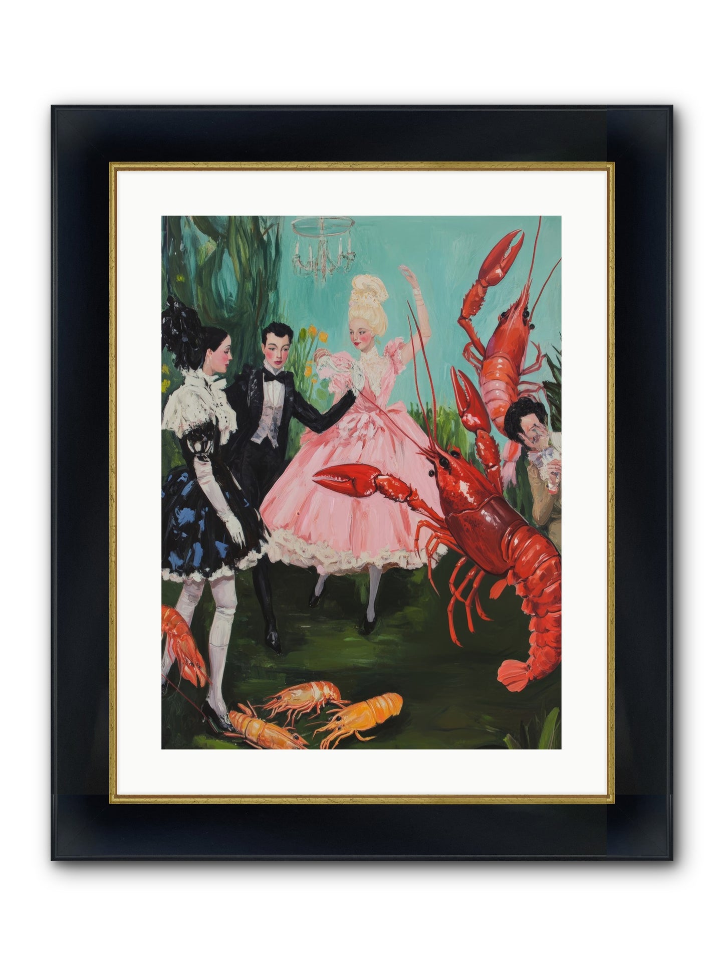 Maine's Royal Summer Framed Print - Wide Black w/Gold 18x24