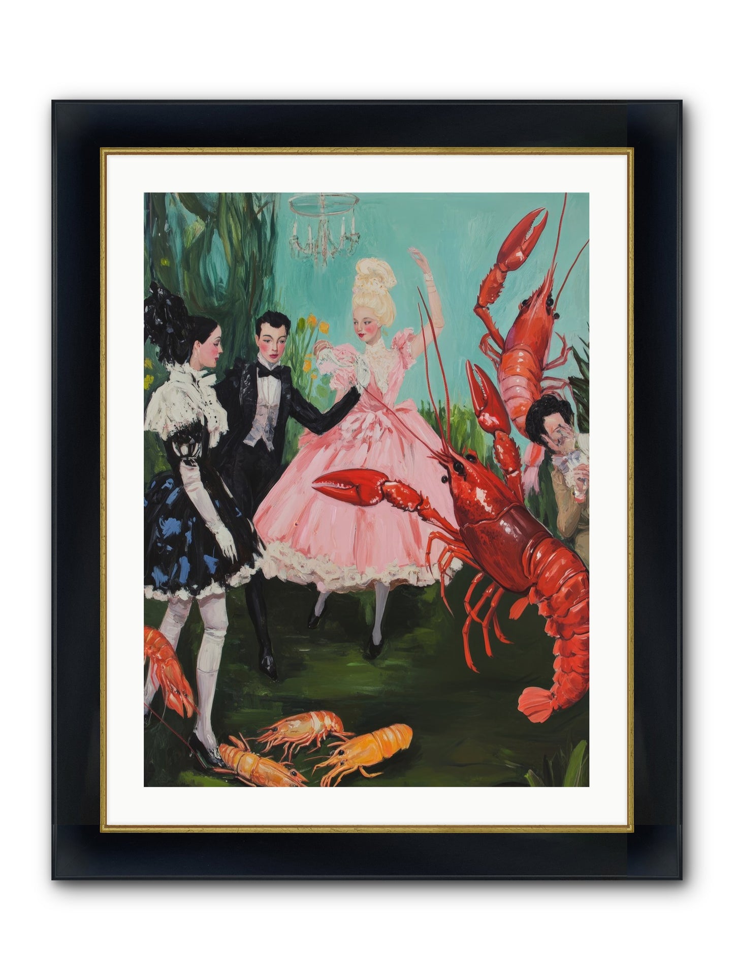Maine's Royal Summer Framed Print - Wide Black w/Gold 24x32