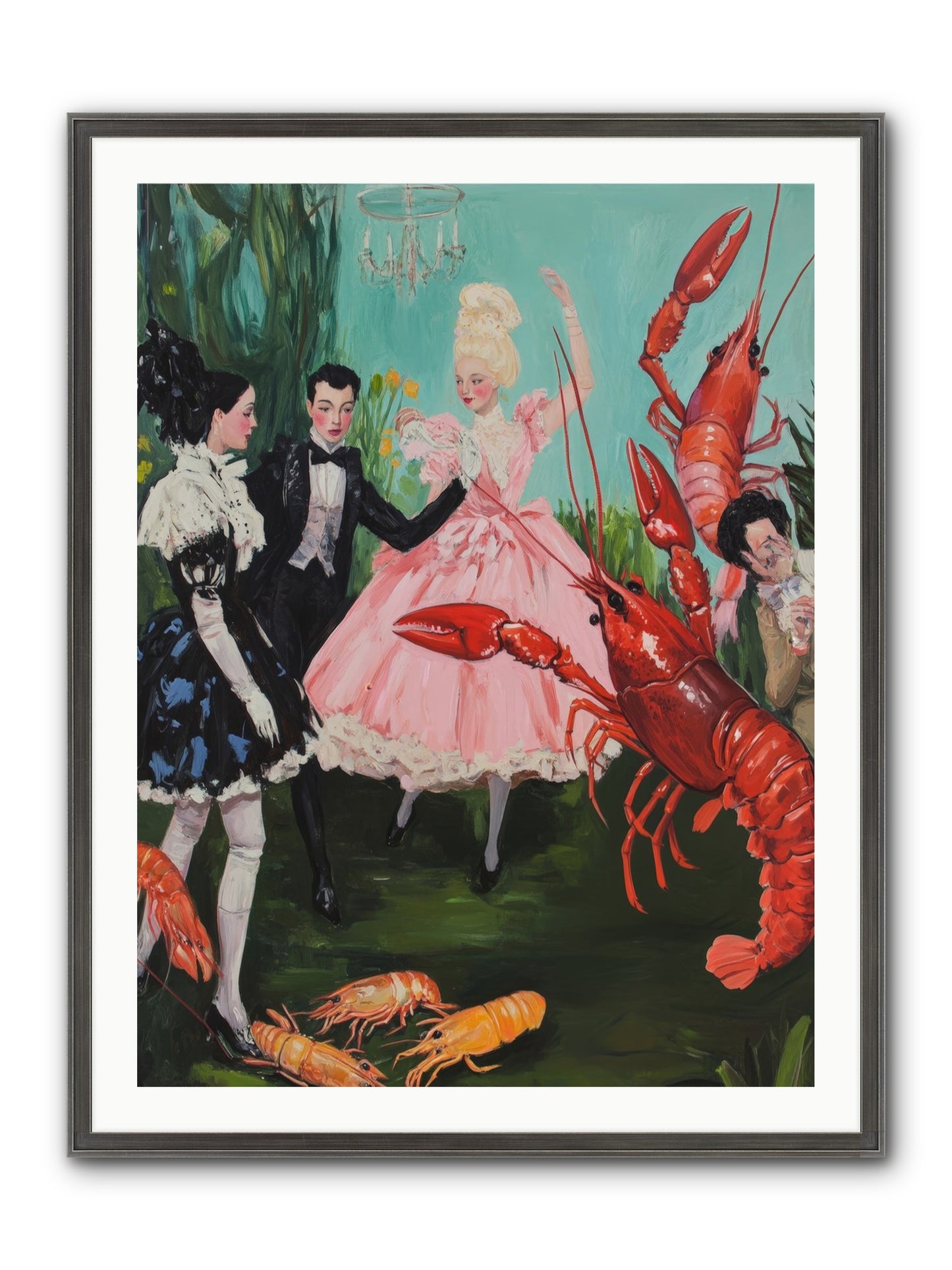 Maine's Royal Summer Framed Print - Slimwoods Black/Silver 30x40