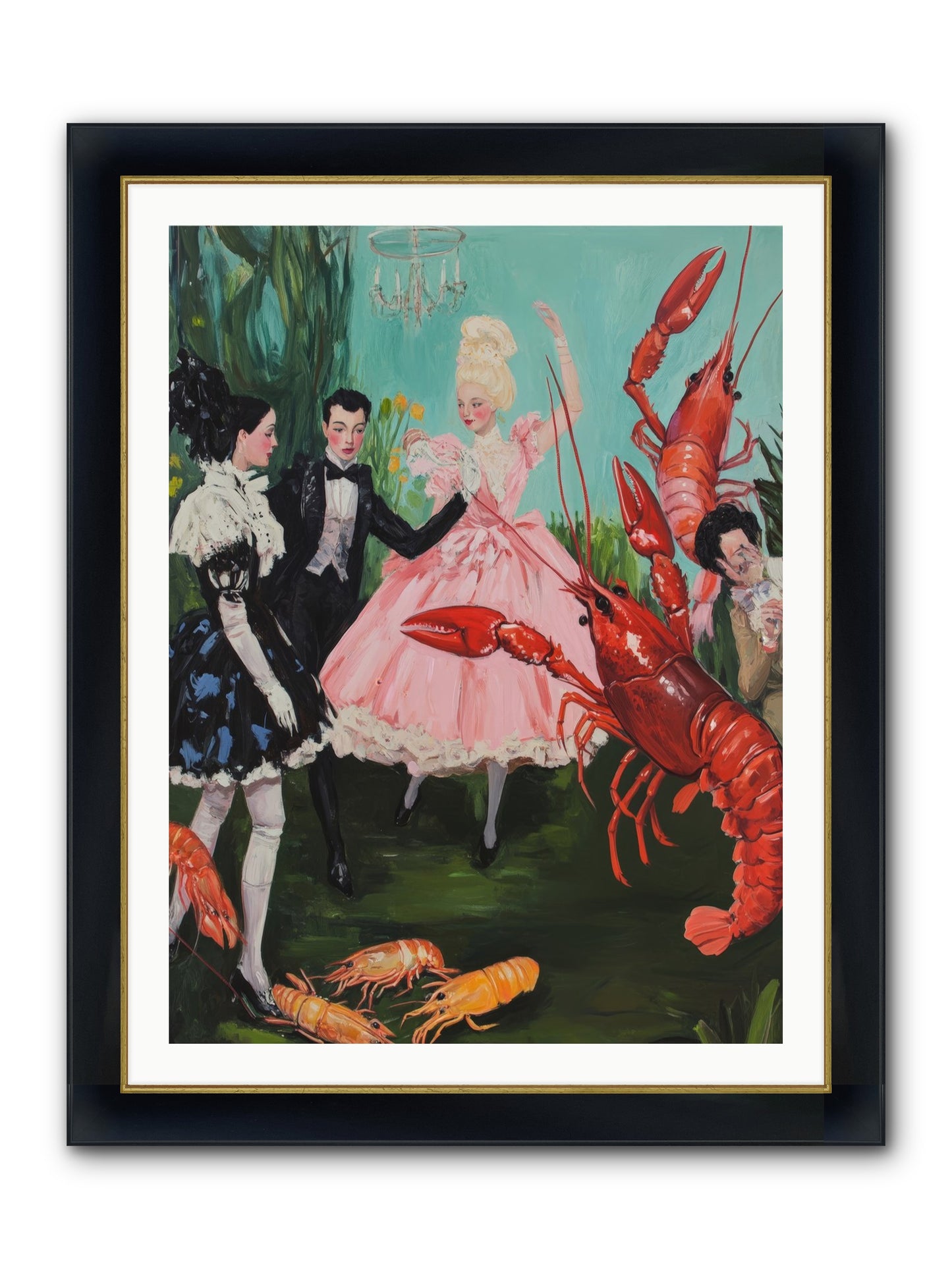 Maine's Royal Summer Framed Print - Wide Black w/Gold 30x40