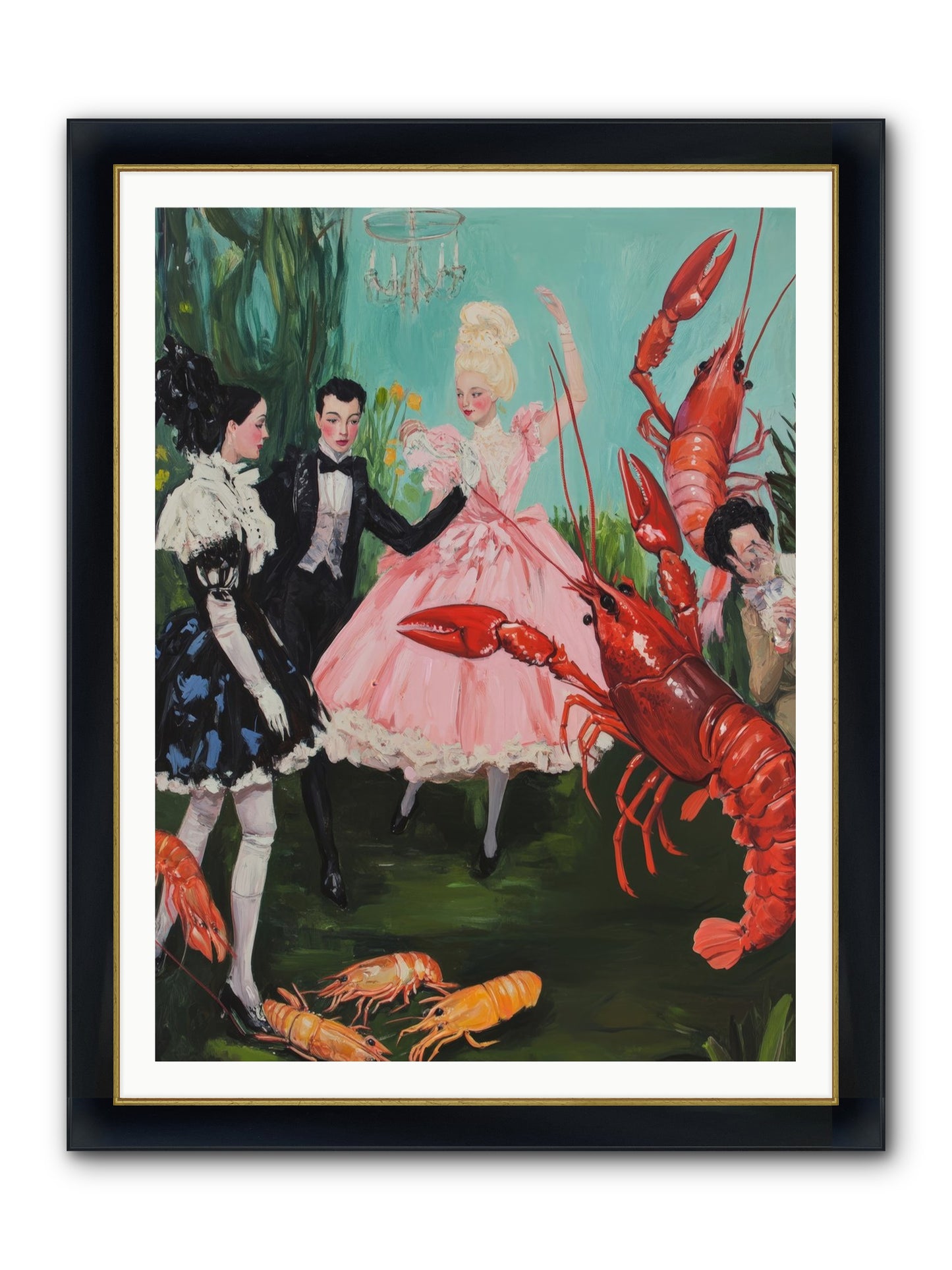 Maine's Royal Summer Framed Print - Wide Black w/Gold 36x48