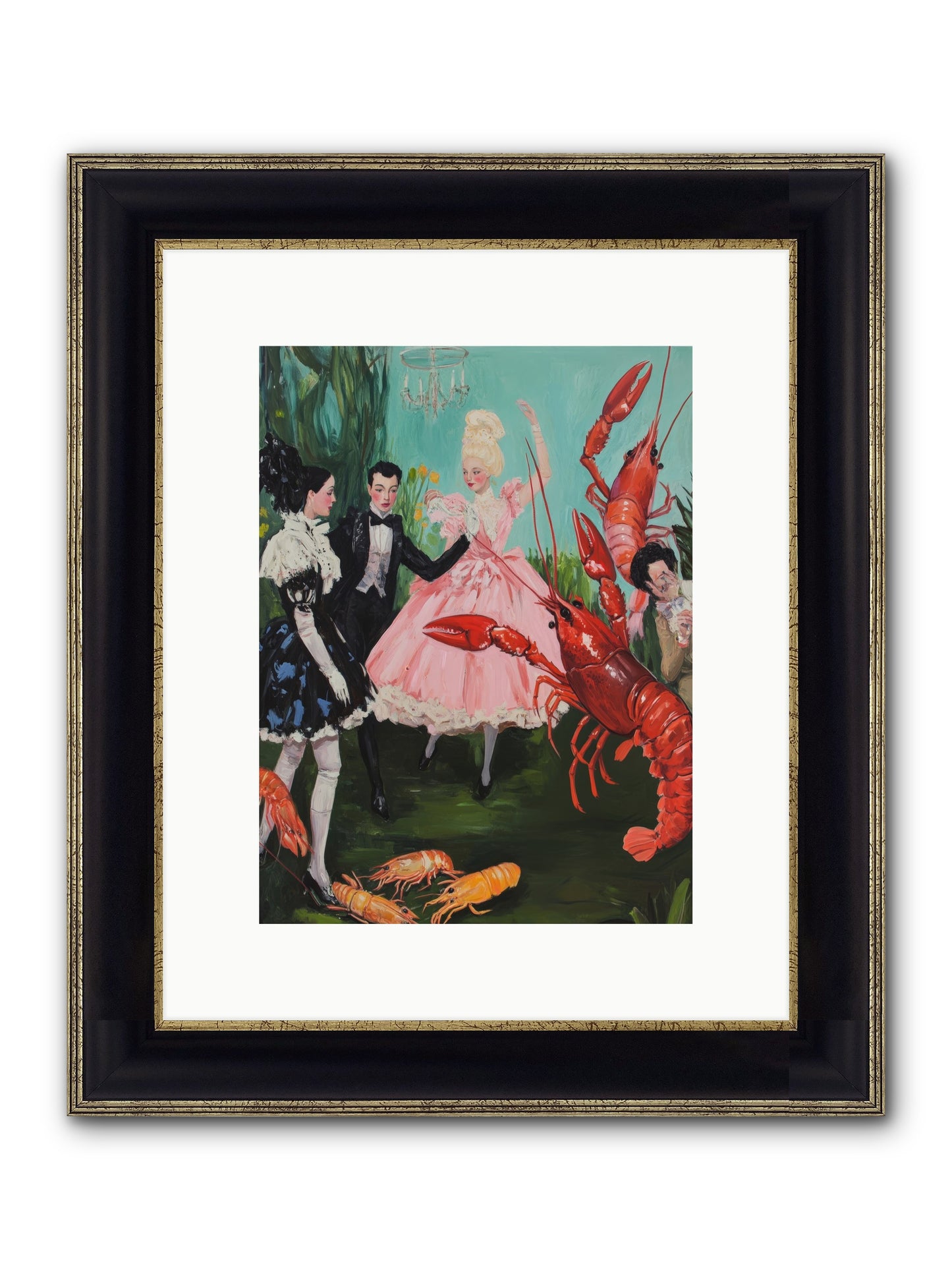 Maine's Royal Summer Framed Print - Black & Gold 9x12