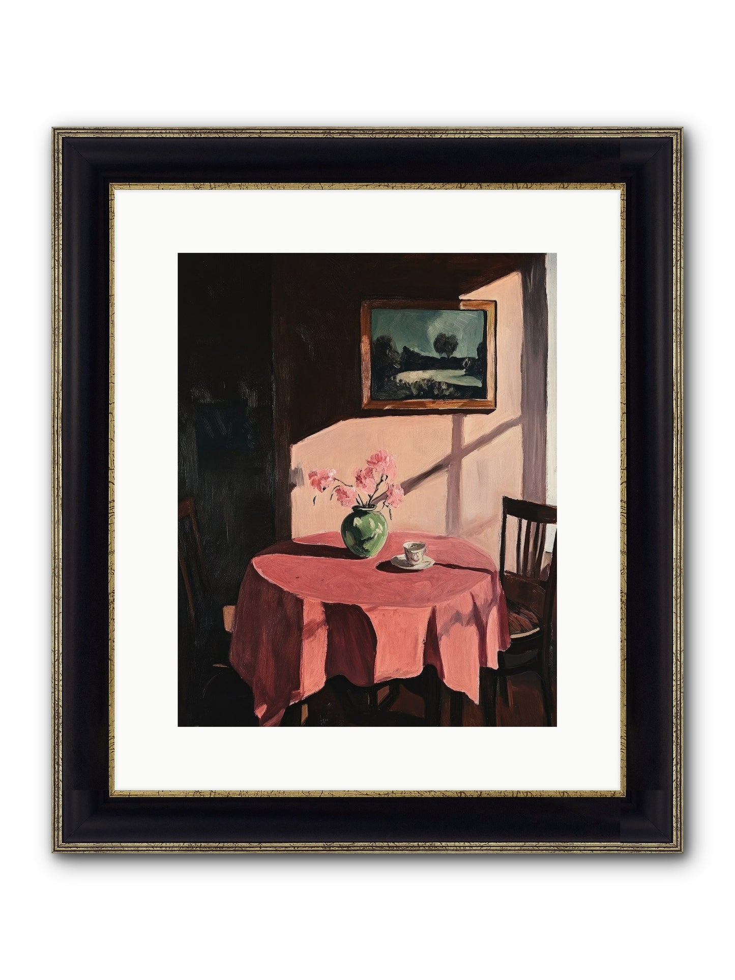 Maison Rouge Framed Print - Black & Gold 12x15