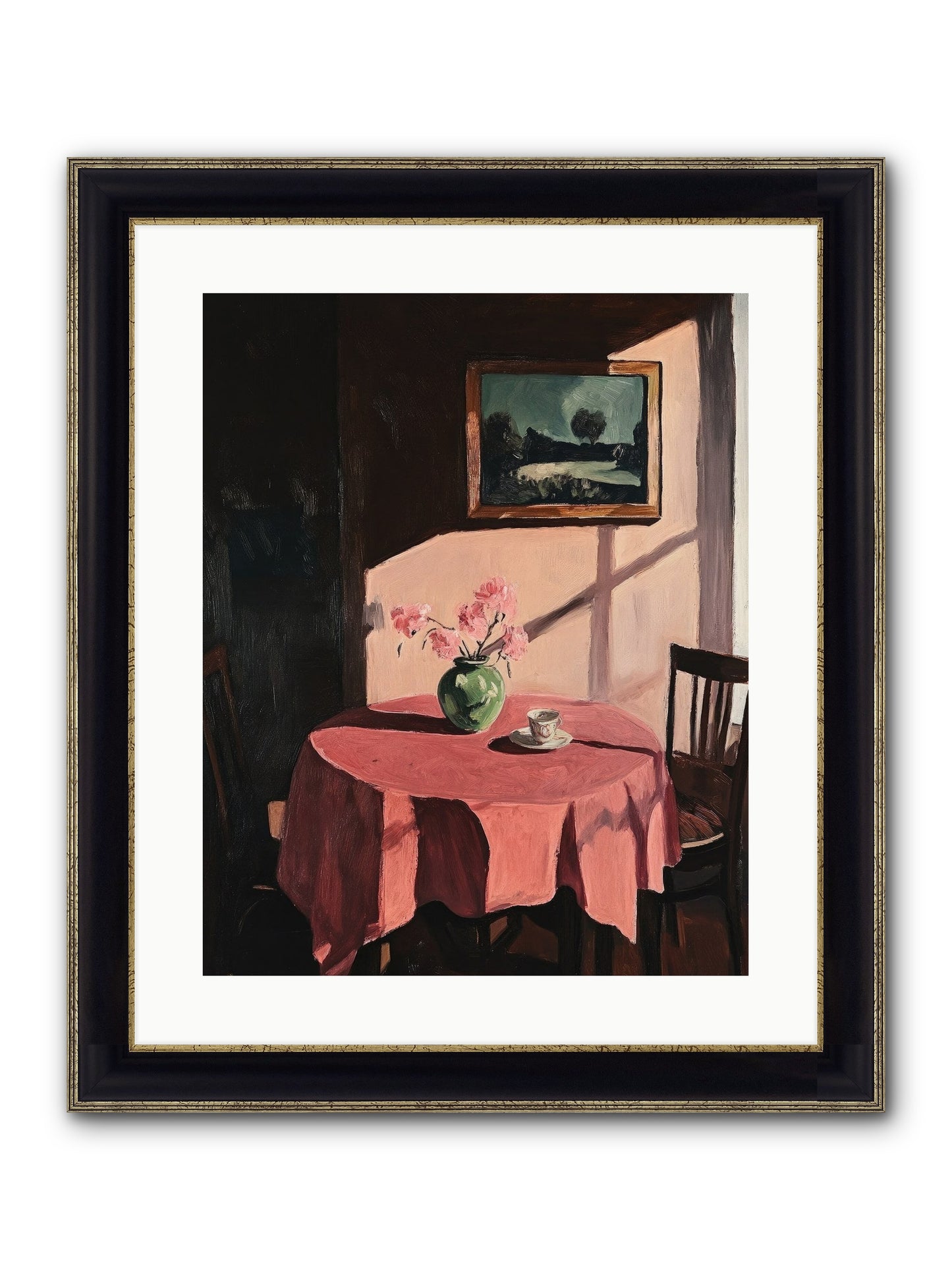 Maison Rouge Framed Print - Black & Gold 16x20