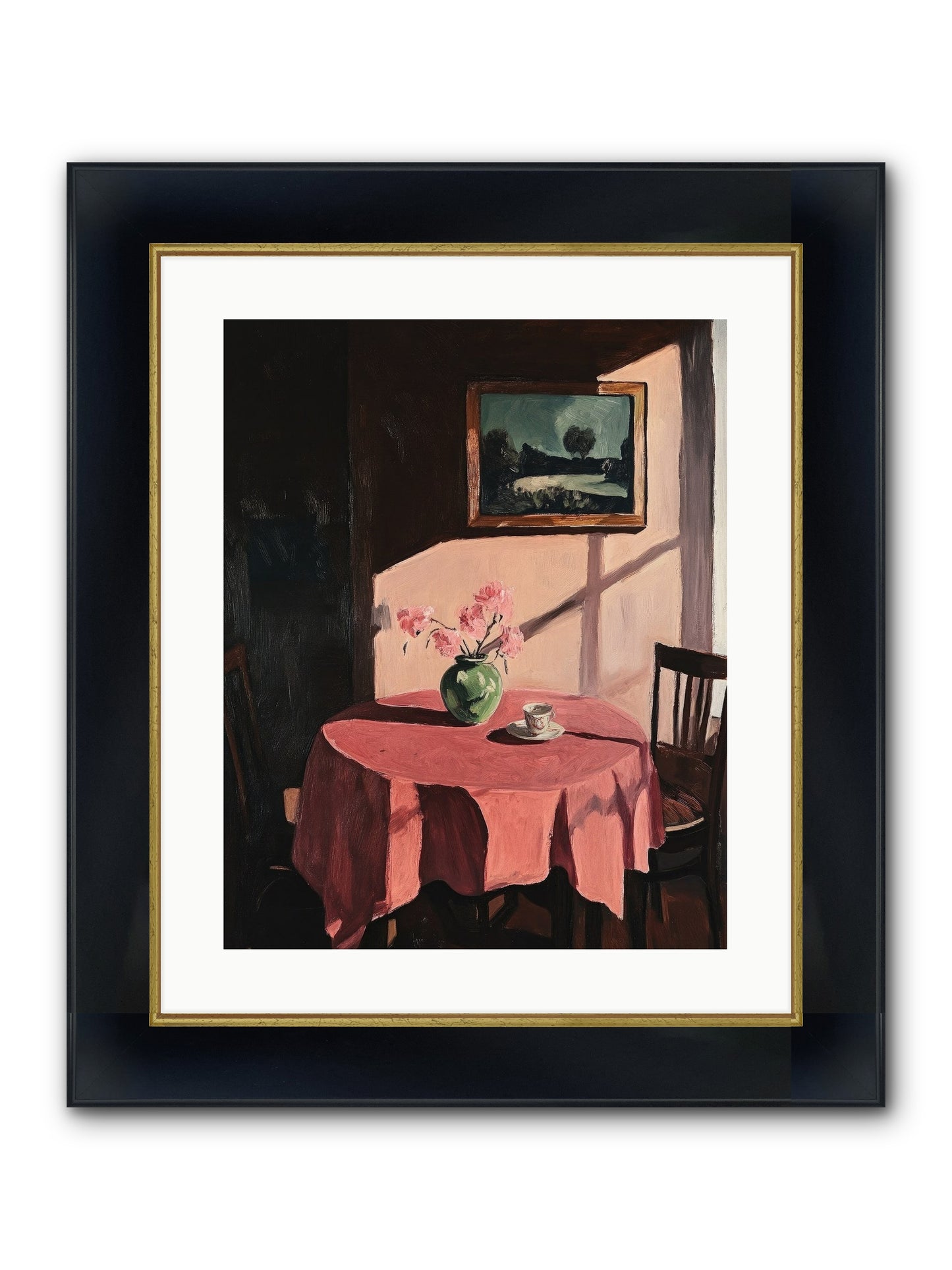 Maison Rouge Framed Print - Wide Black w/Gold 16x20