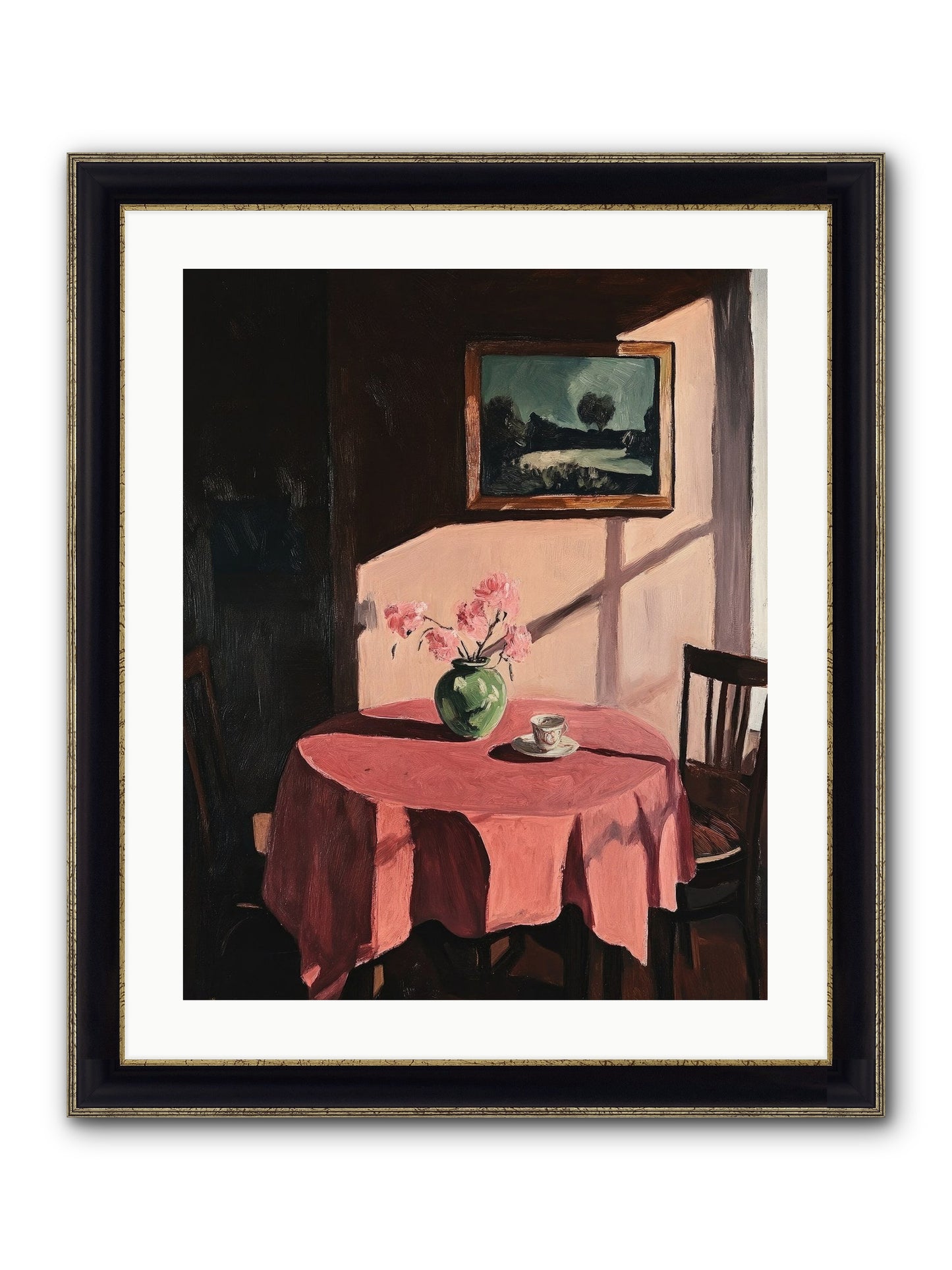 Maison Rouge Framed Print - Black & Gold 20x25
