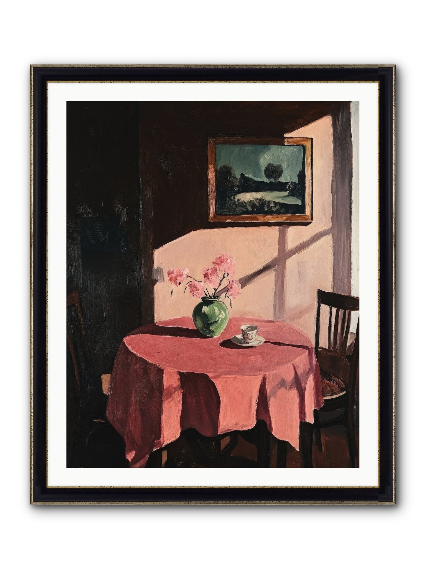 Maison Rouge Framed Print - Black & Gold 32x40