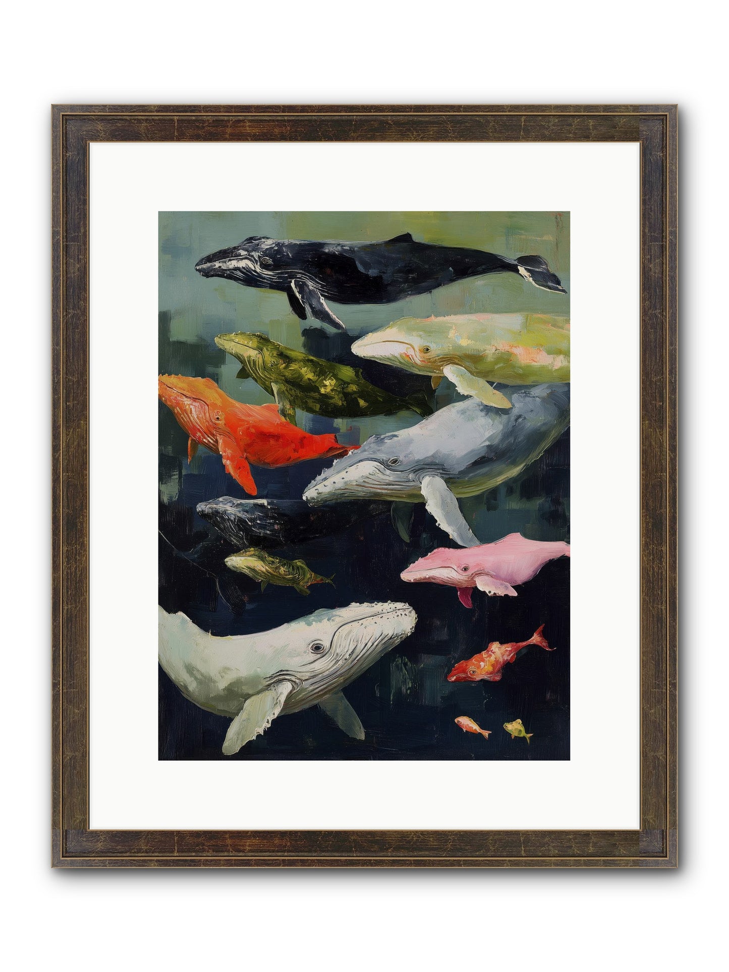 Majestic Spirits Framed Print - Slimwoods Black/Gold 12x16
