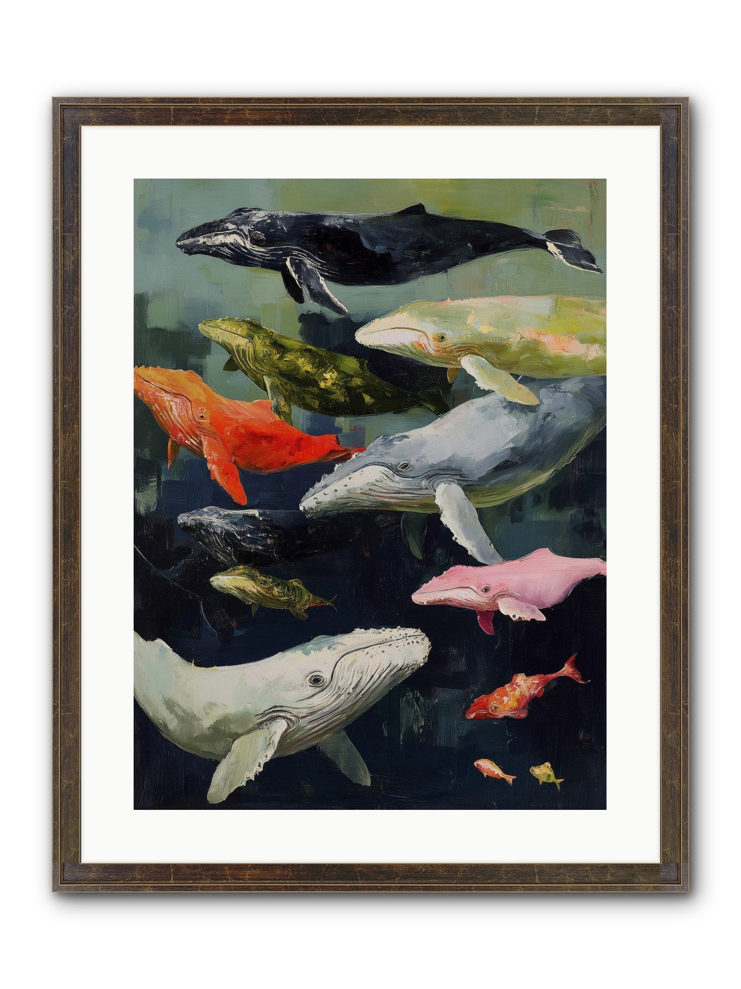 Majestic Spirits Framed Print - Slimwoods Black/Gold 18x24