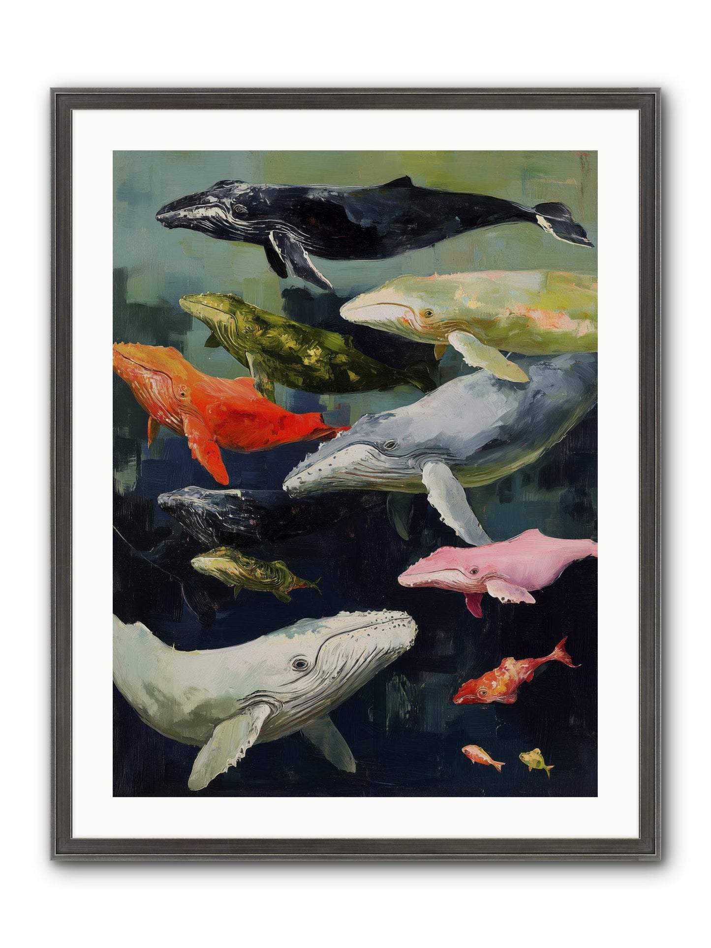 Majestic Spirits Framed Print - Slimwoods Black/Silver 24x32