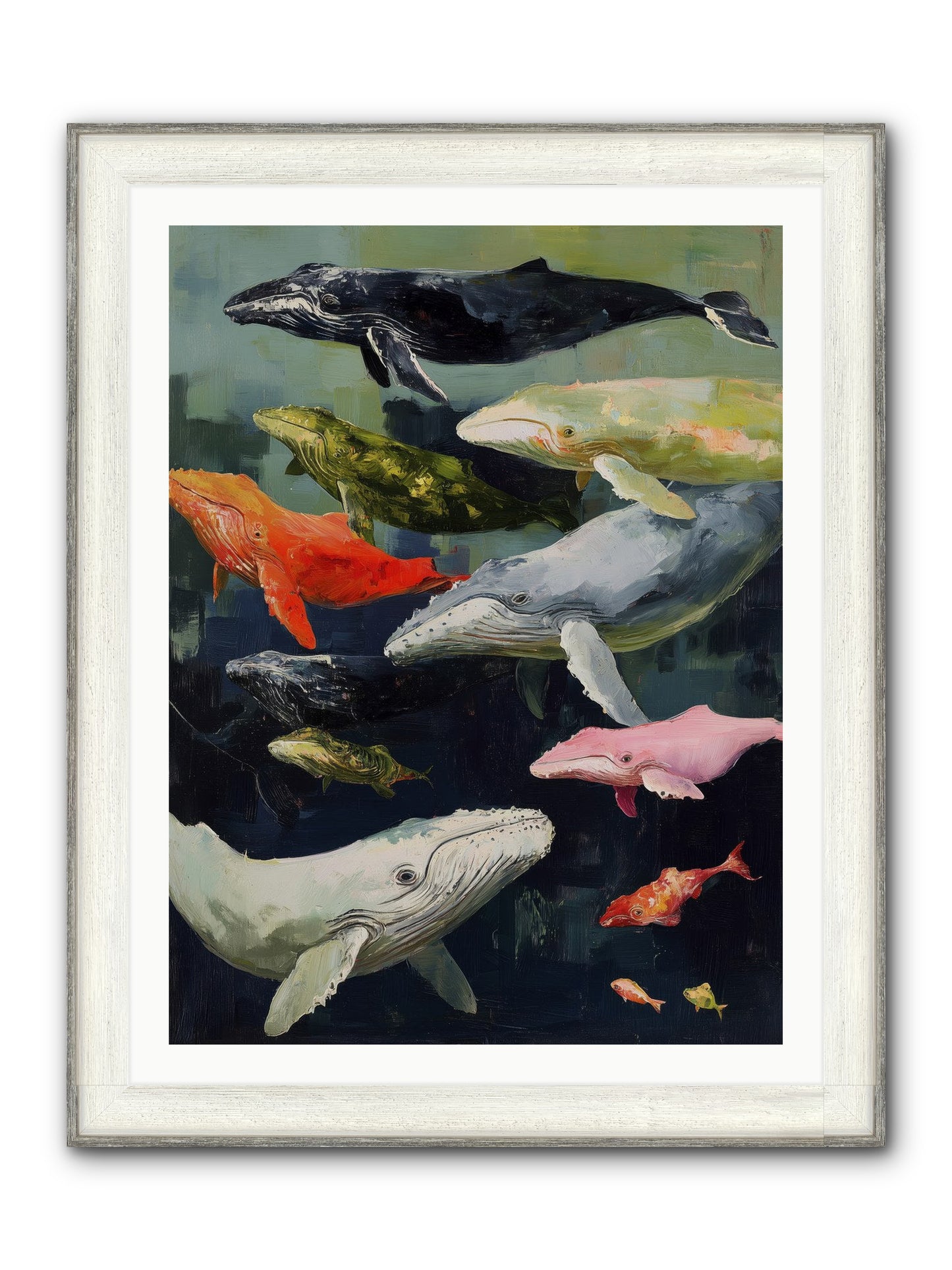 Majestic Spirits Framed Print - Driftwood White 30x40