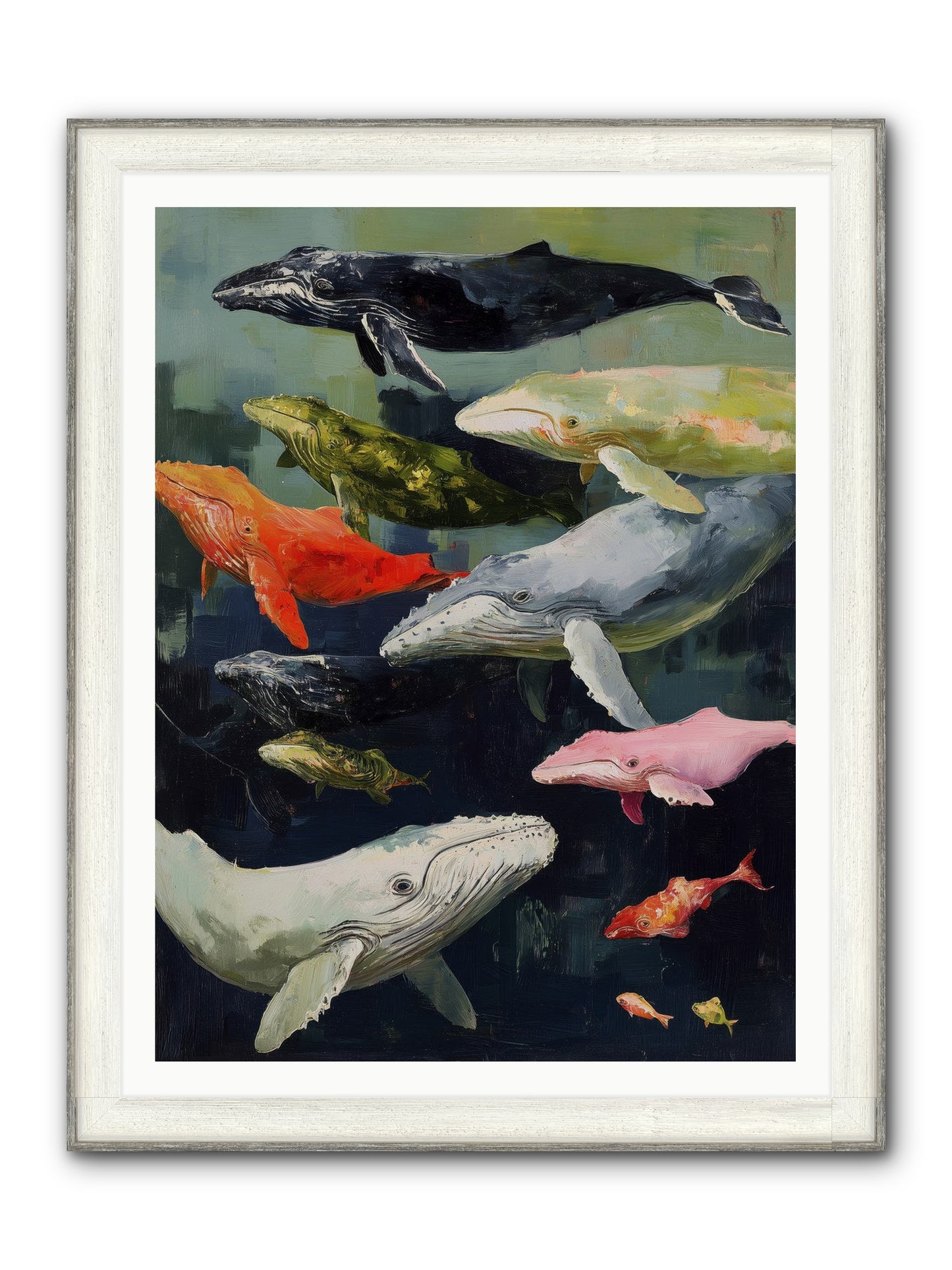 Majestic Spirits Framed Print - Driftwood White 36x48
