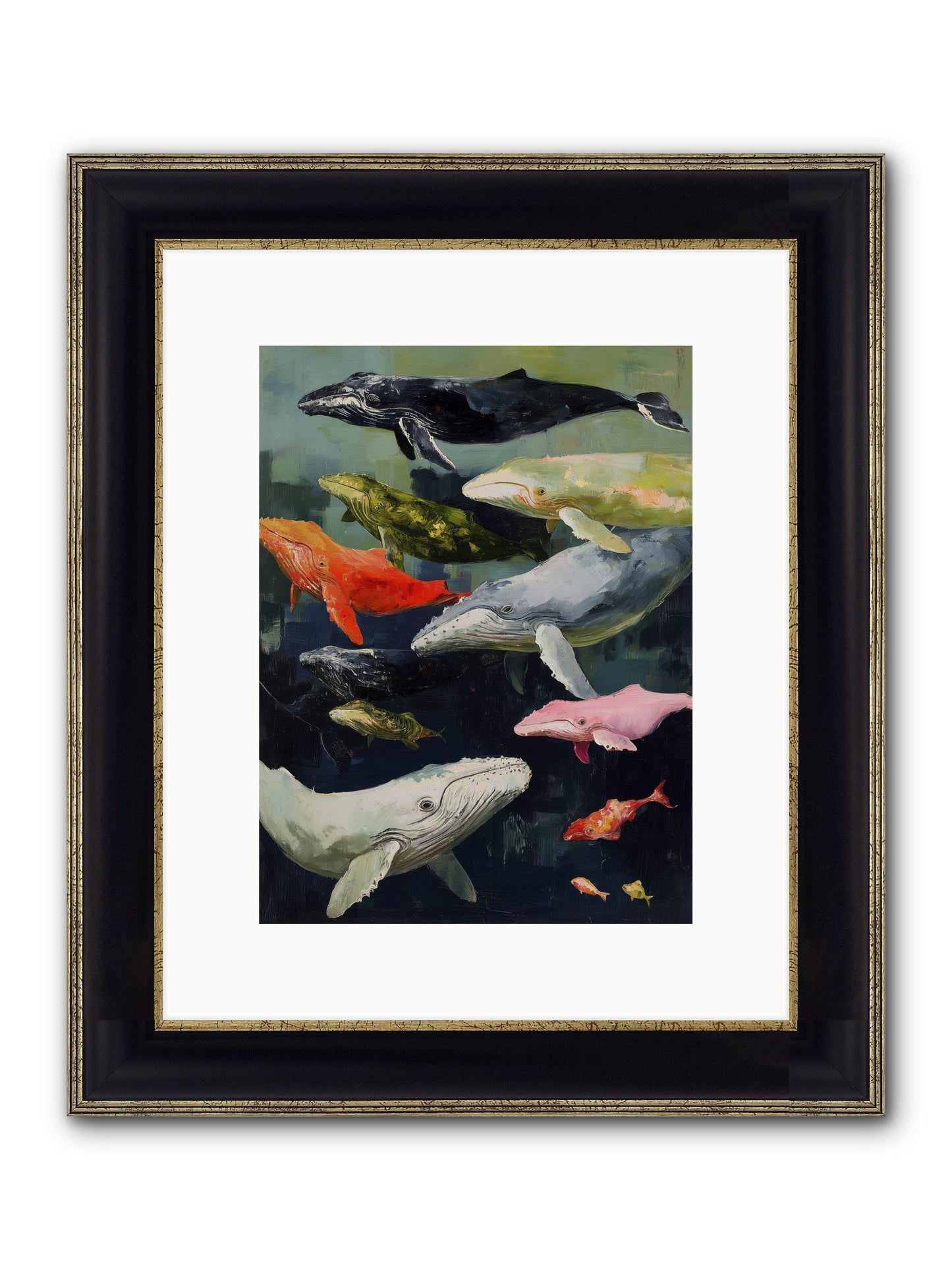 Majestic Spirits Framed Print - Black & Gold 9x12