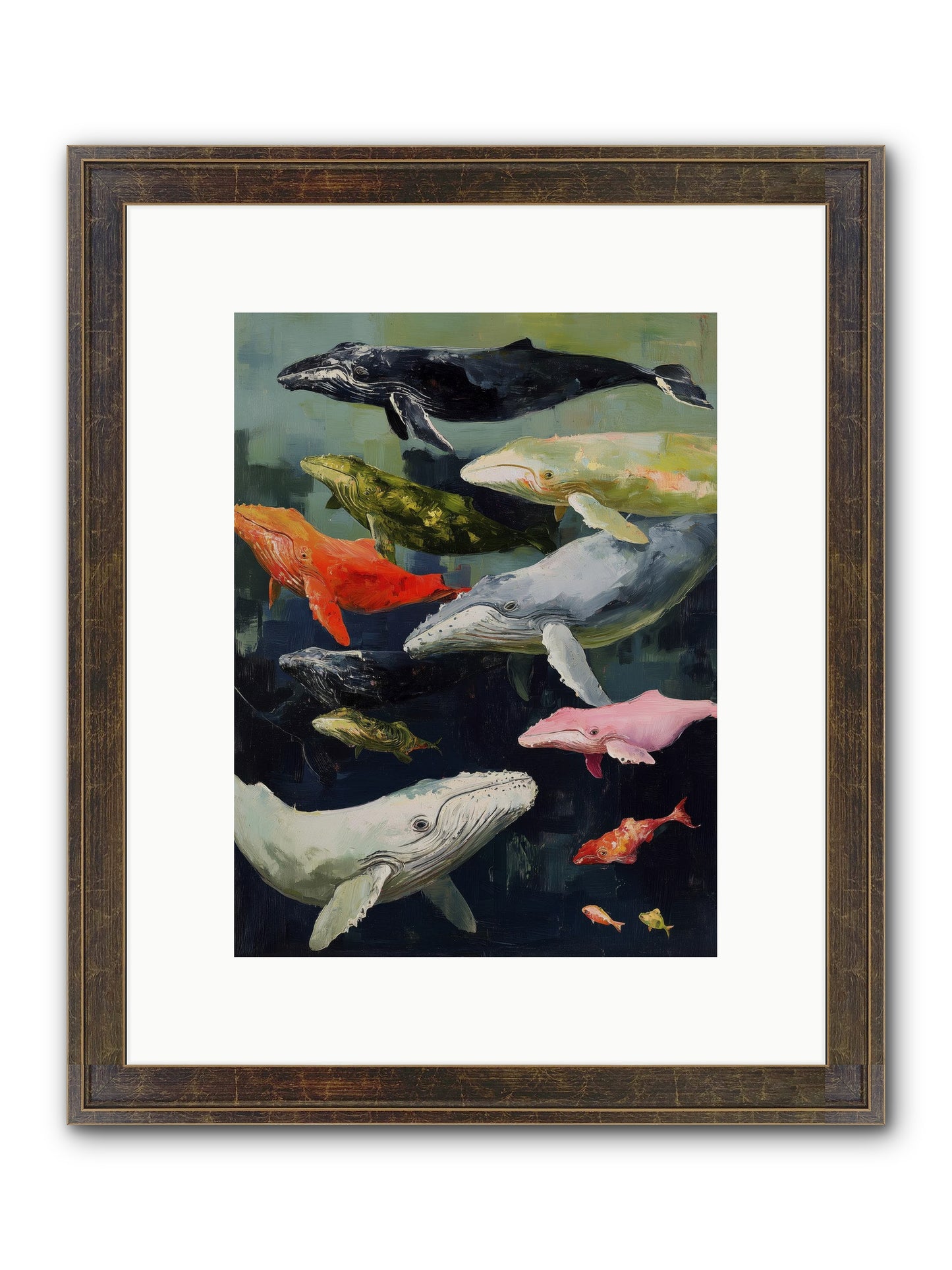 Majestic Spirits Framed Print - Slimwoods Black/Gold 9x12