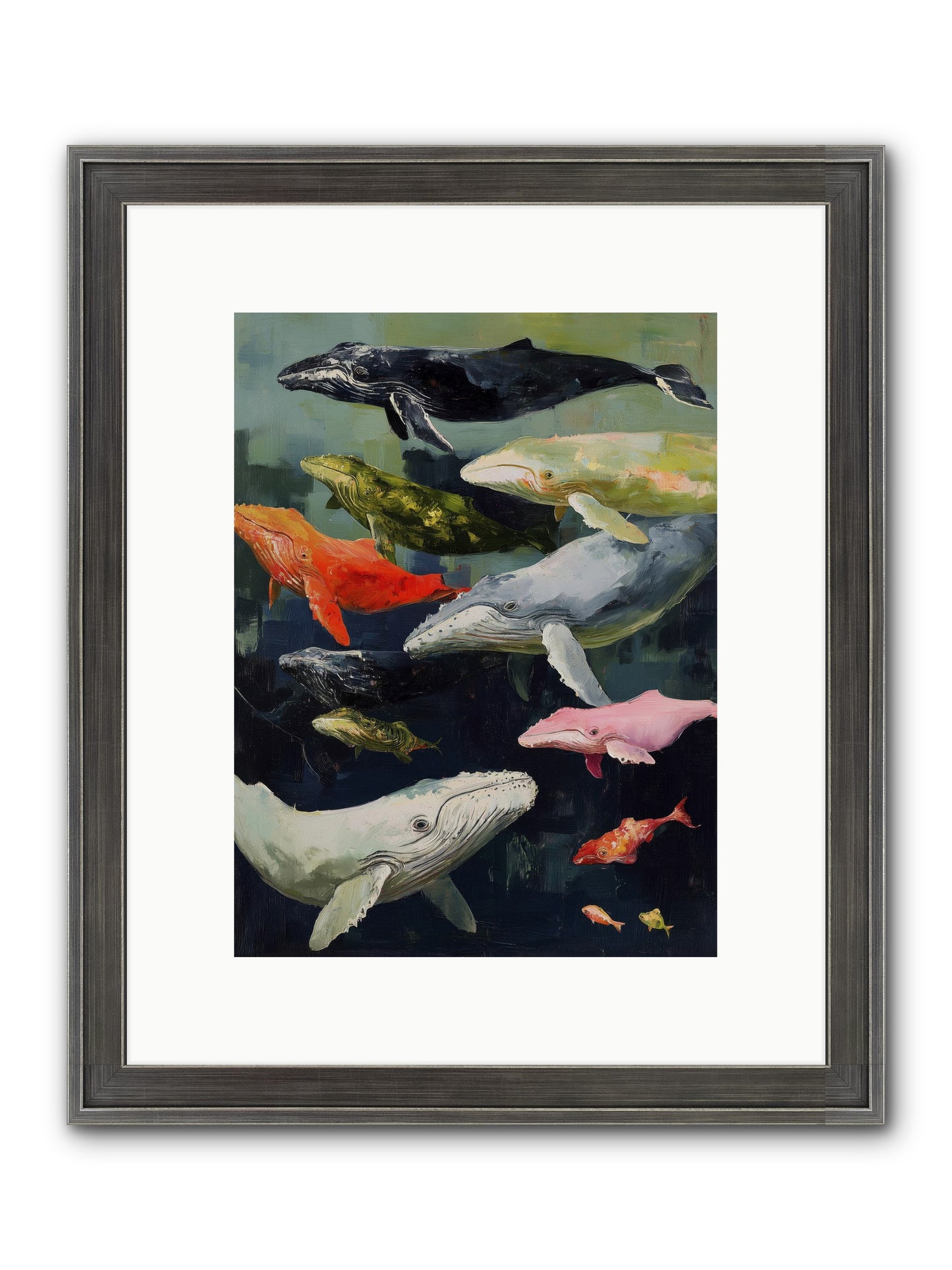 Majestic Spirits Framed Print - Slimwoods Black/Silver 9x12