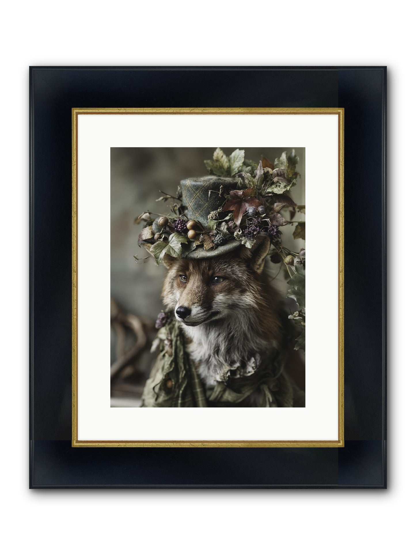 Majesty Framed Print - Wide Black w/Gold 12x16