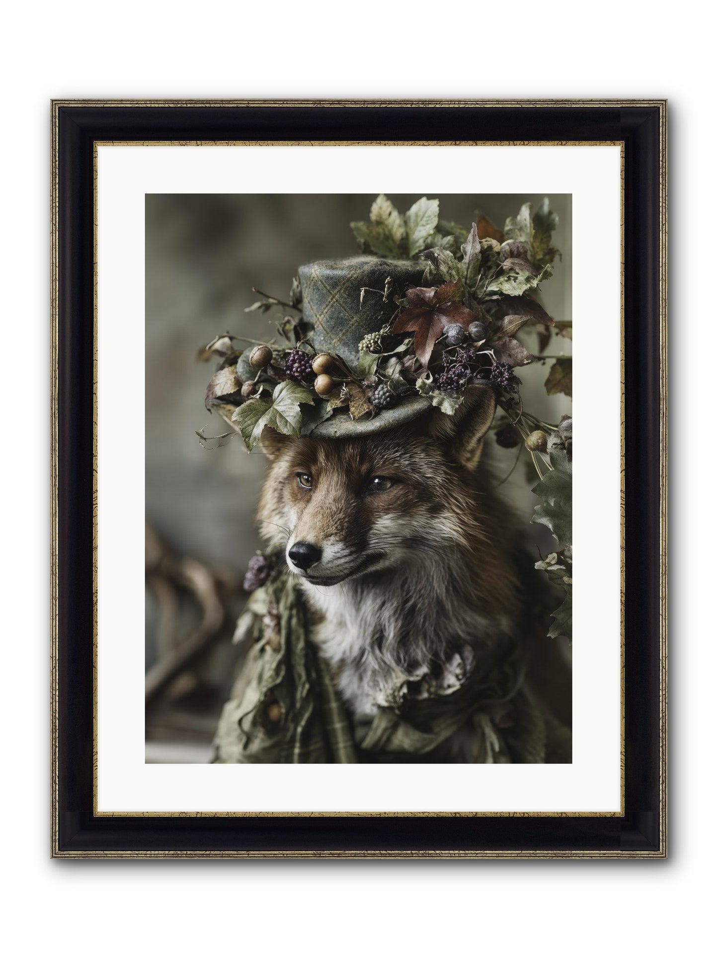 Majesty Framed Print - Black & Gold 18x24