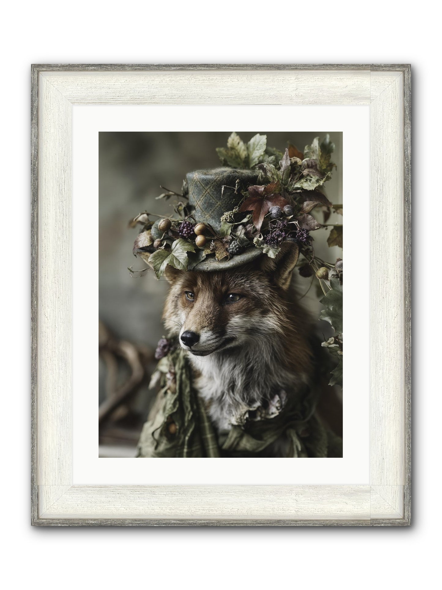 Majesty Framed Print - Driftwood White 18x24