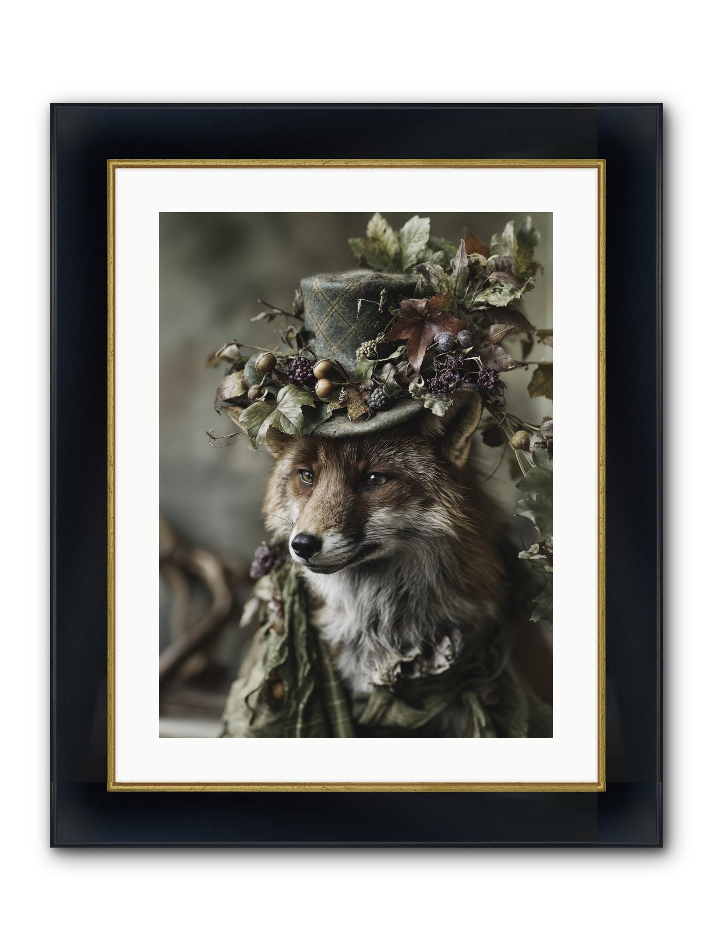 Majesty Framed Print - Wide Black w/Gold 18x24