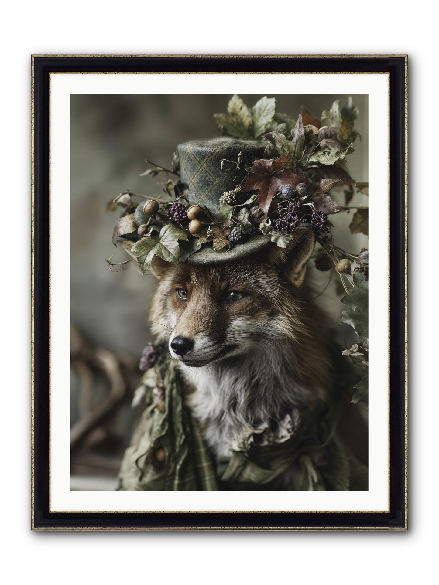 Majesty Framed Print - Black & Gold 30x40