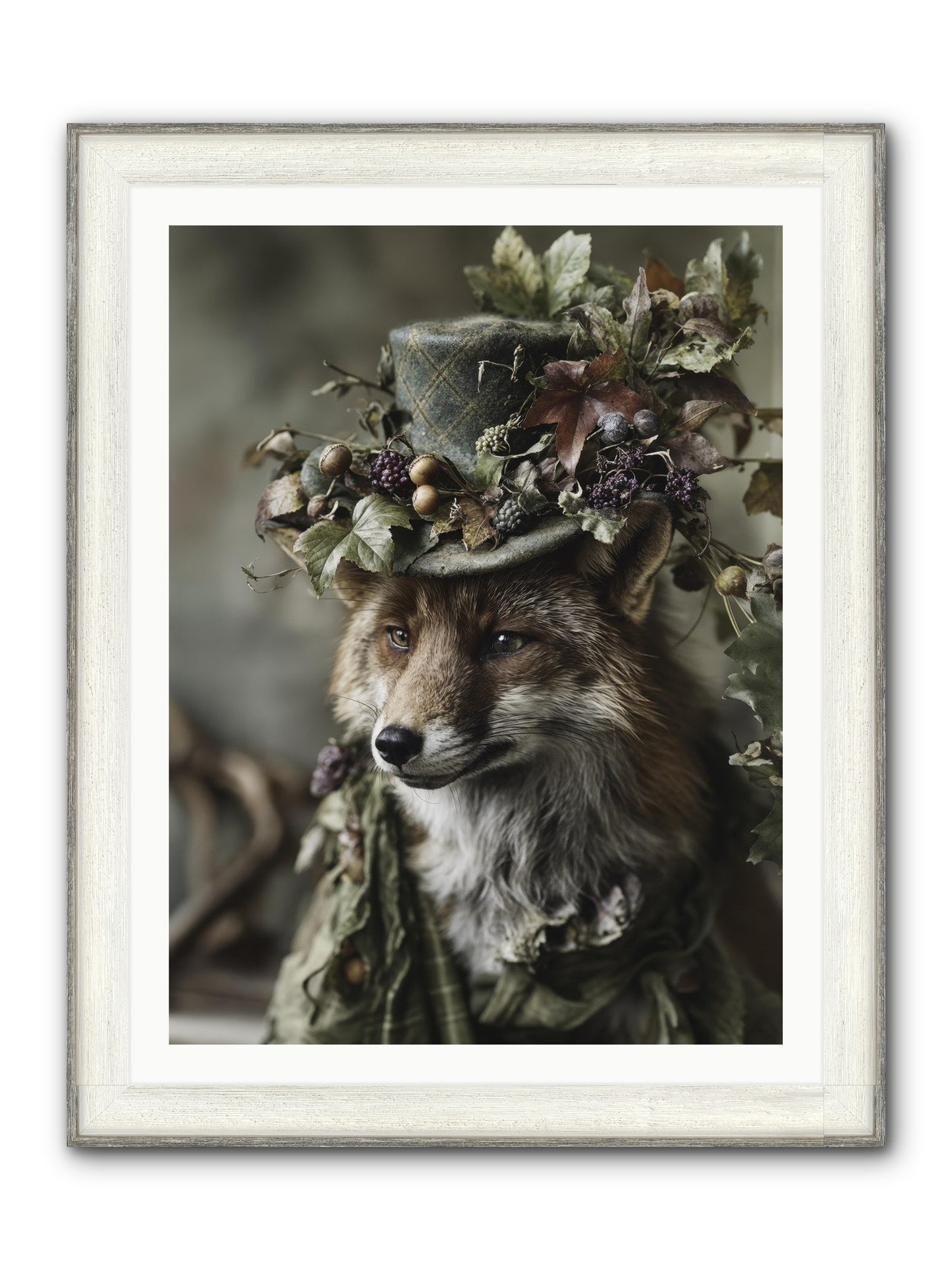Majesty Framed Print - Driftwood White 30x40