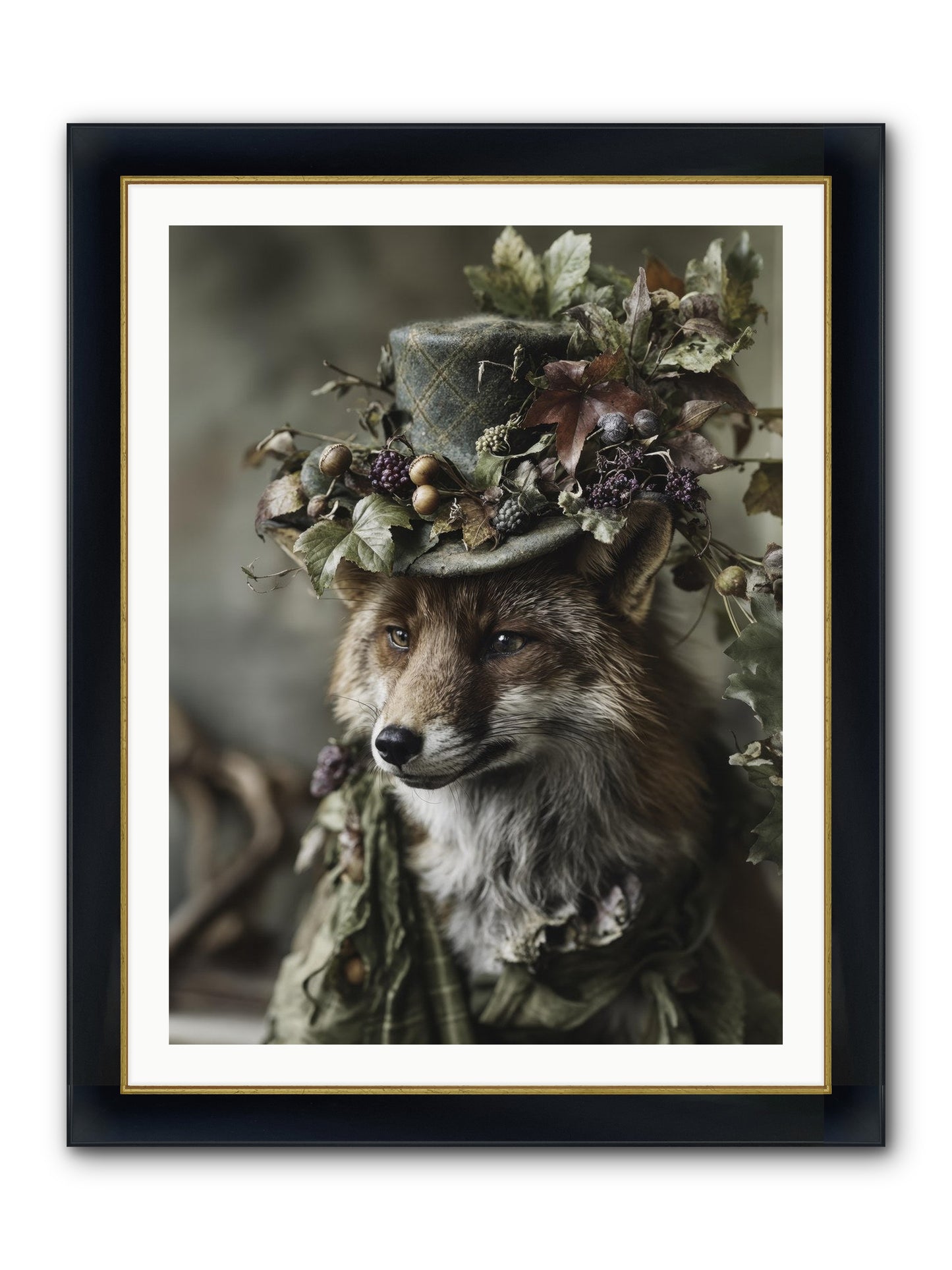 Majesty Framed Print - Wide Black w/Gold 30x40