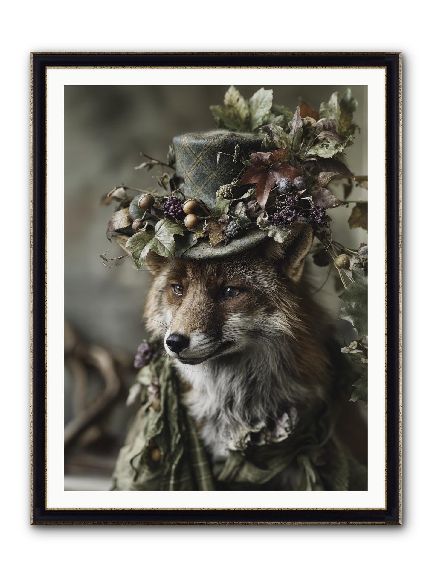 Majesty Framed Print - Black & Gold 36x48