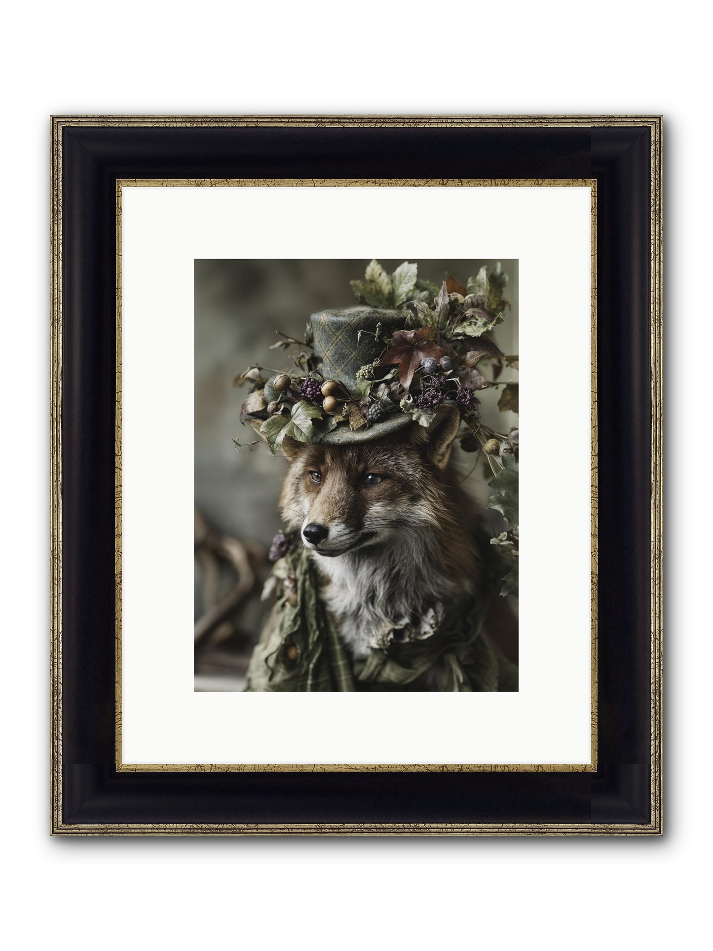 Majesty Framed Print - Black & Gold 9x12