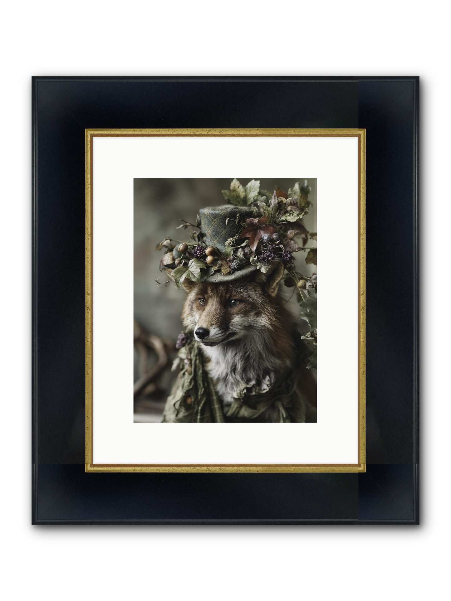 Majesty Framed Print - Wide Black w/Gold 9x12