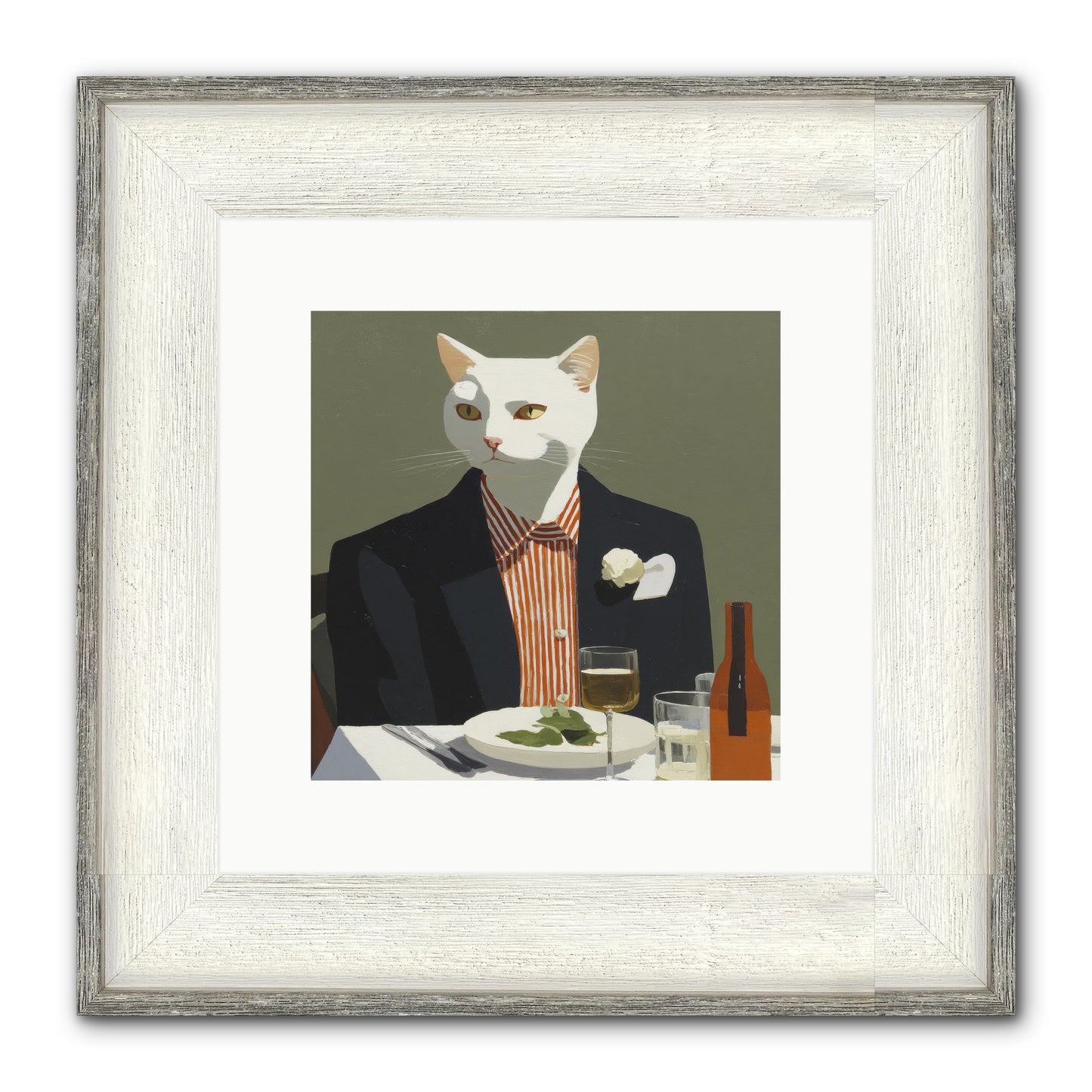 Manners Made The Moment Framed Print - Driftwood White 10x10