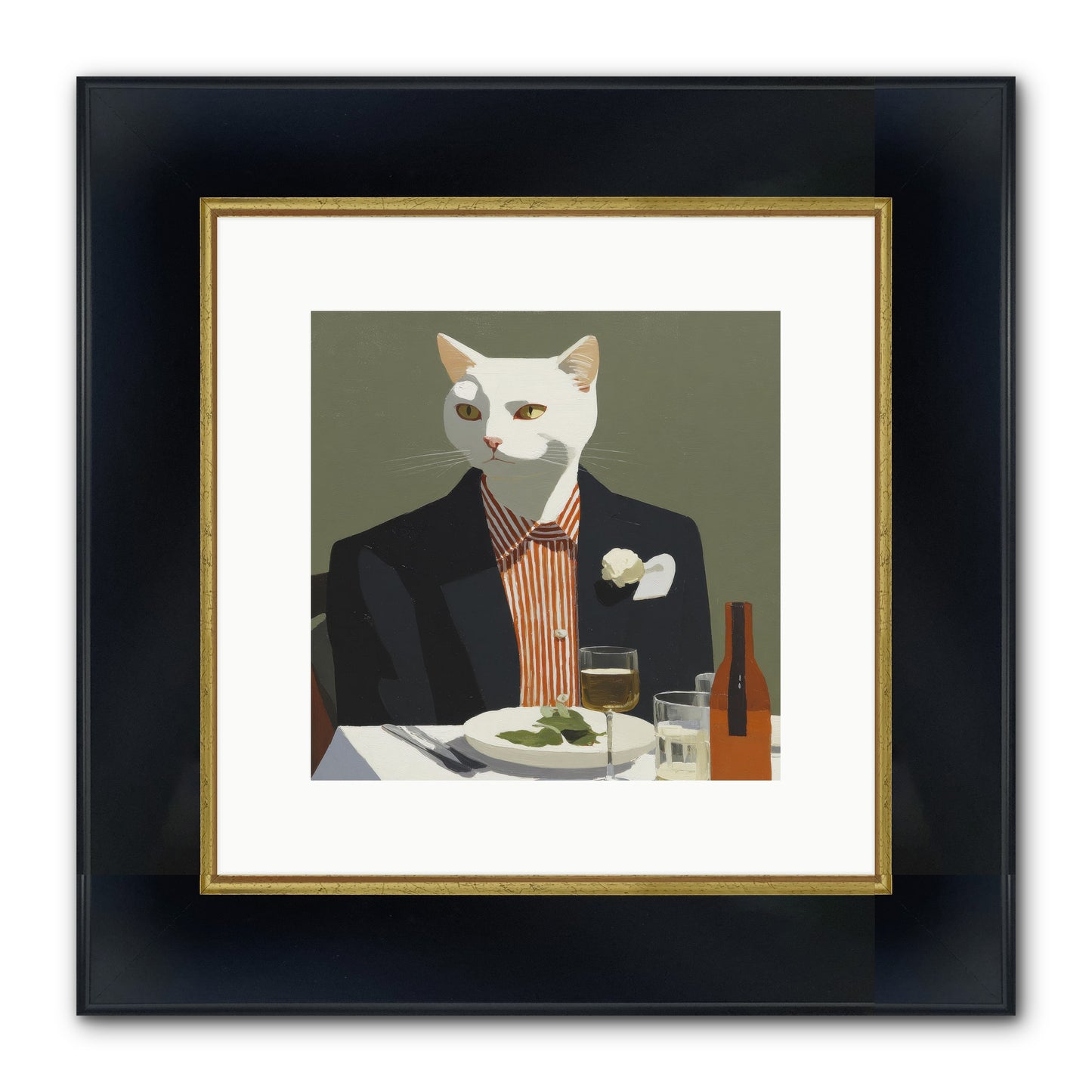 Manners Made The Moment Framed Print - Wide Black w/Gold 10x10