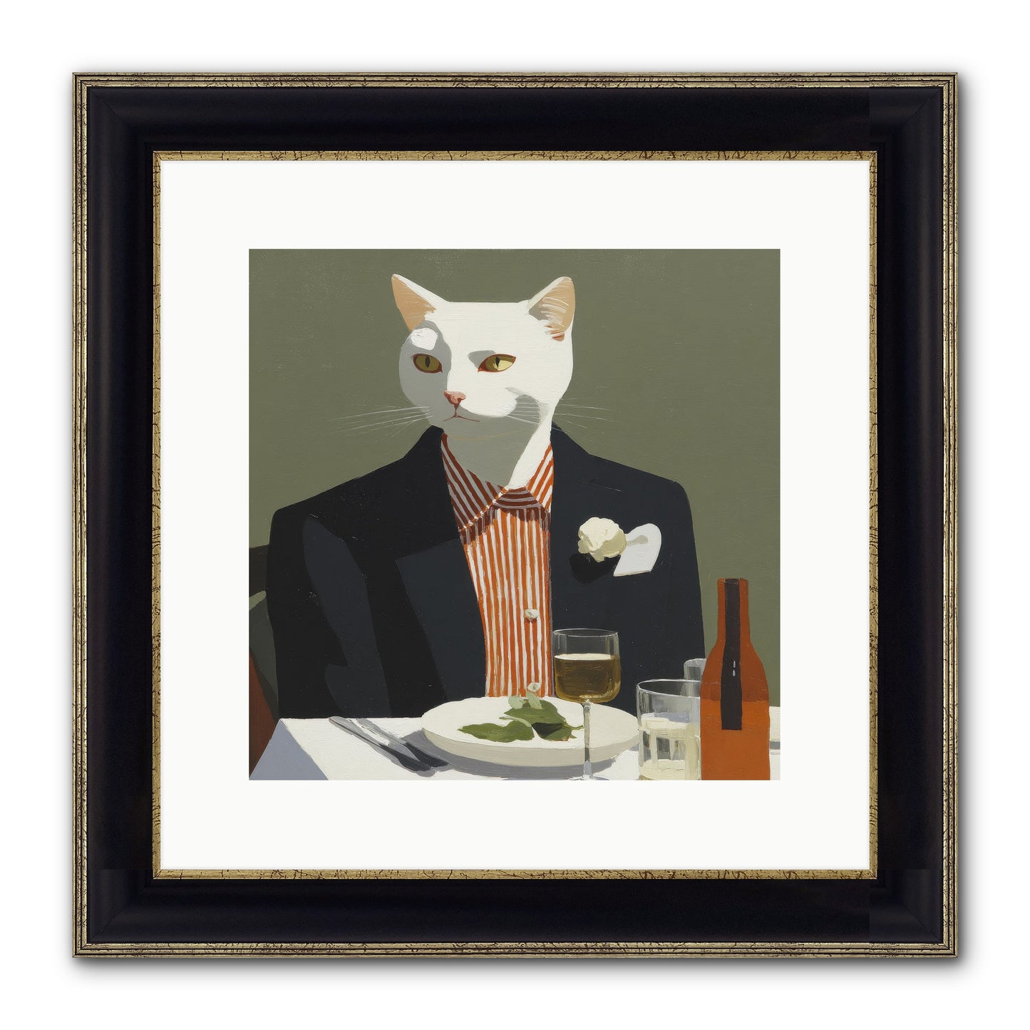 Manners Made The Moment Framed Print - Black & Gold 12x12