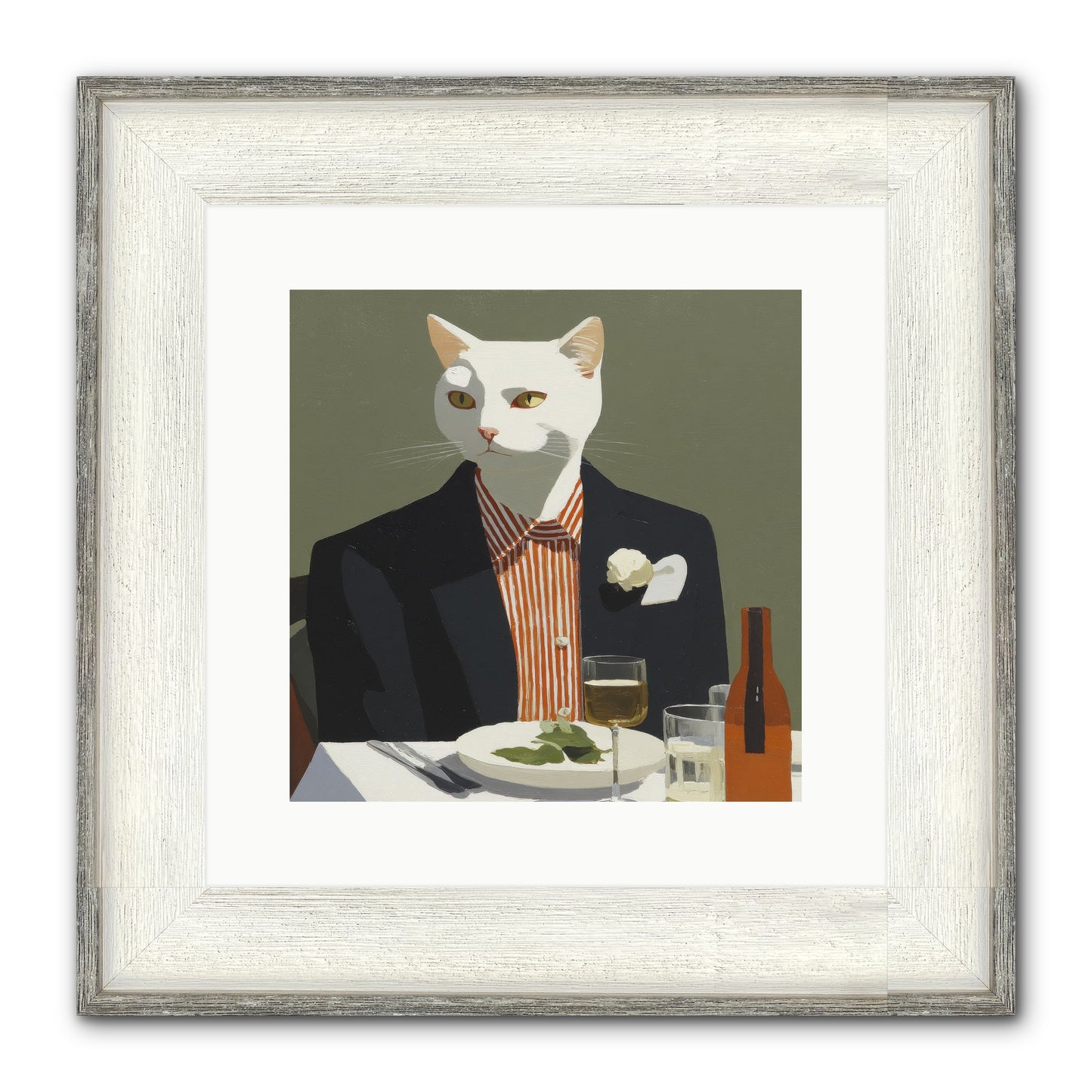 Manners Made The Moment Framed Print - Driftwood White 12x12