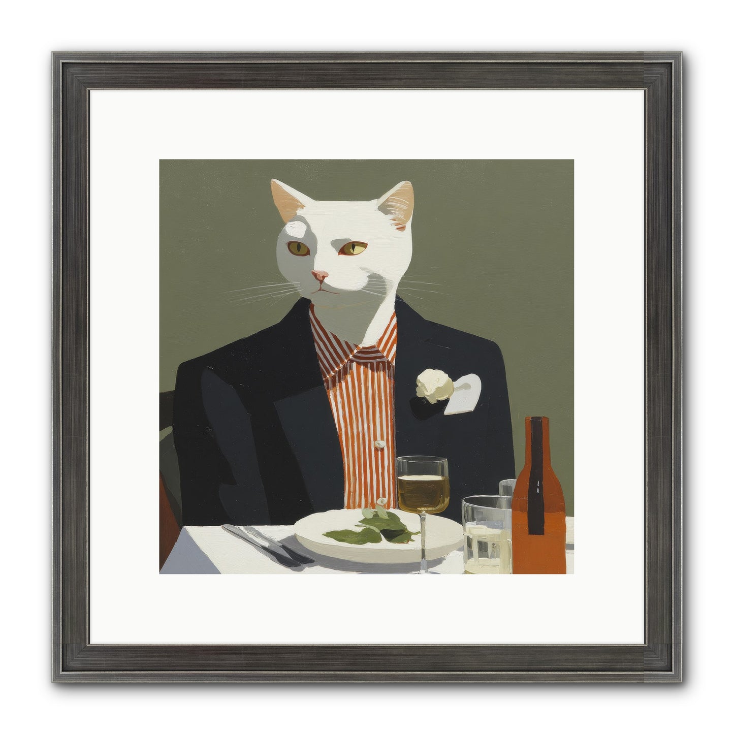 Manners Made The Moment Framed Print - Slimwoods Black/Silver 12x12