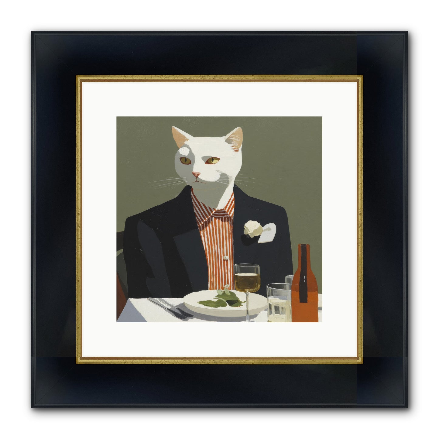 Manners Made The Moment Framed Print - Wide Black w/Gold 12x12