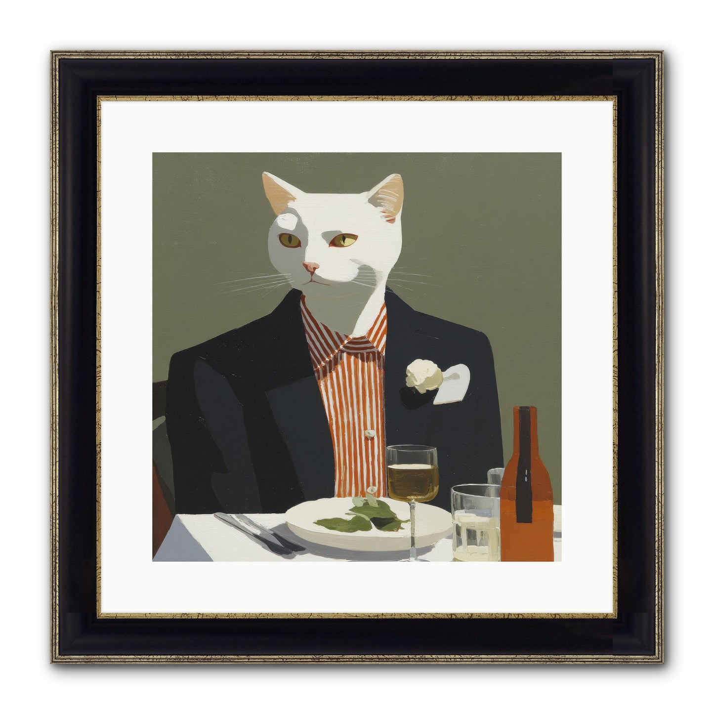 Manners Made The Moment Framed Print - Black & Gold 16x16