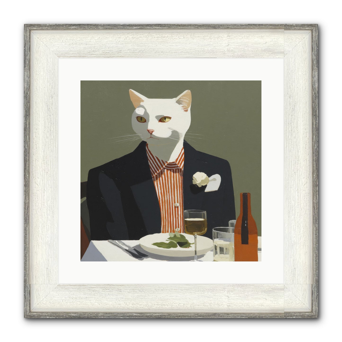 Manners Made The Moment Framed Print - Driftwood White 16x16