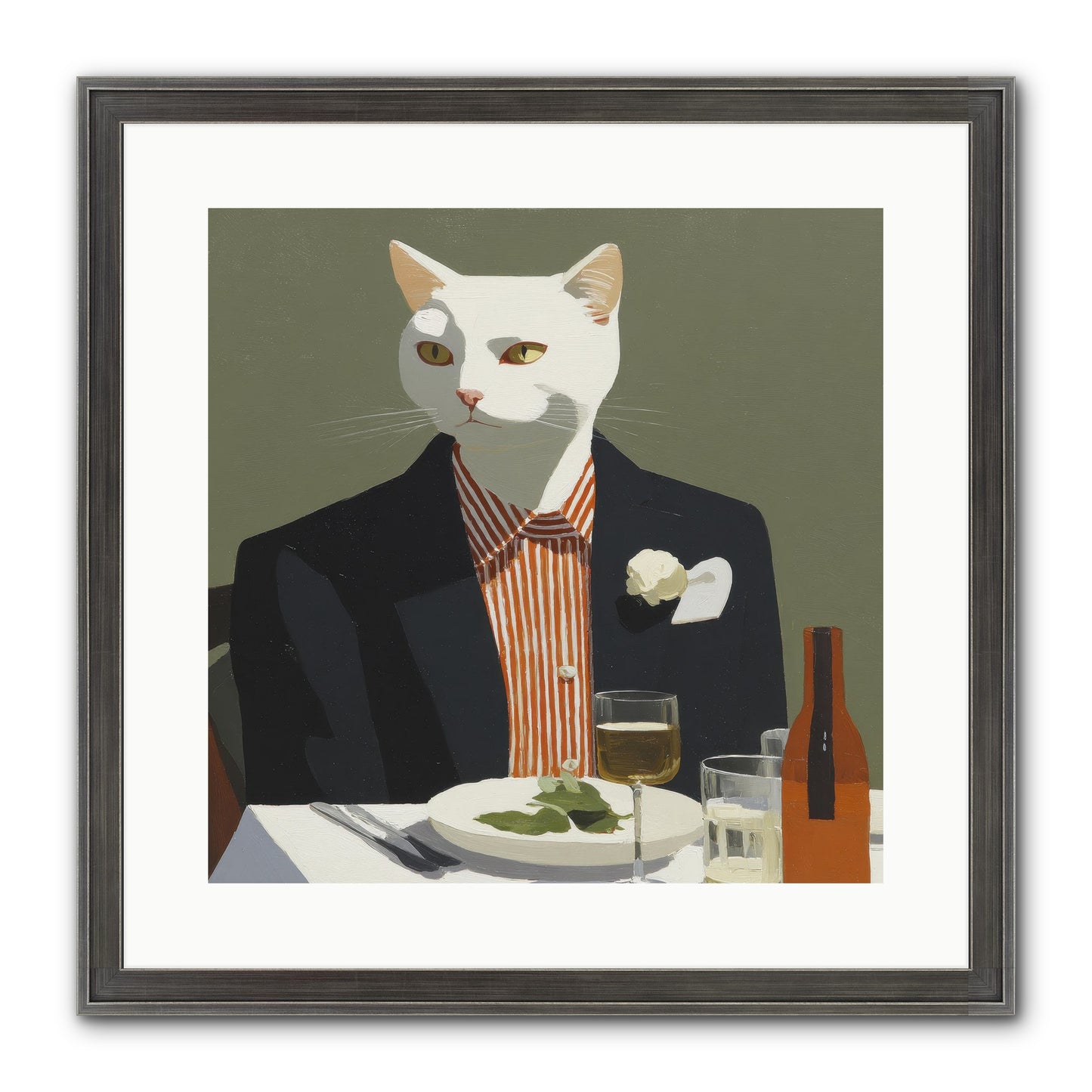 Manners Made The Moment Framed Print - Slimwoods Black/Silver 16x16