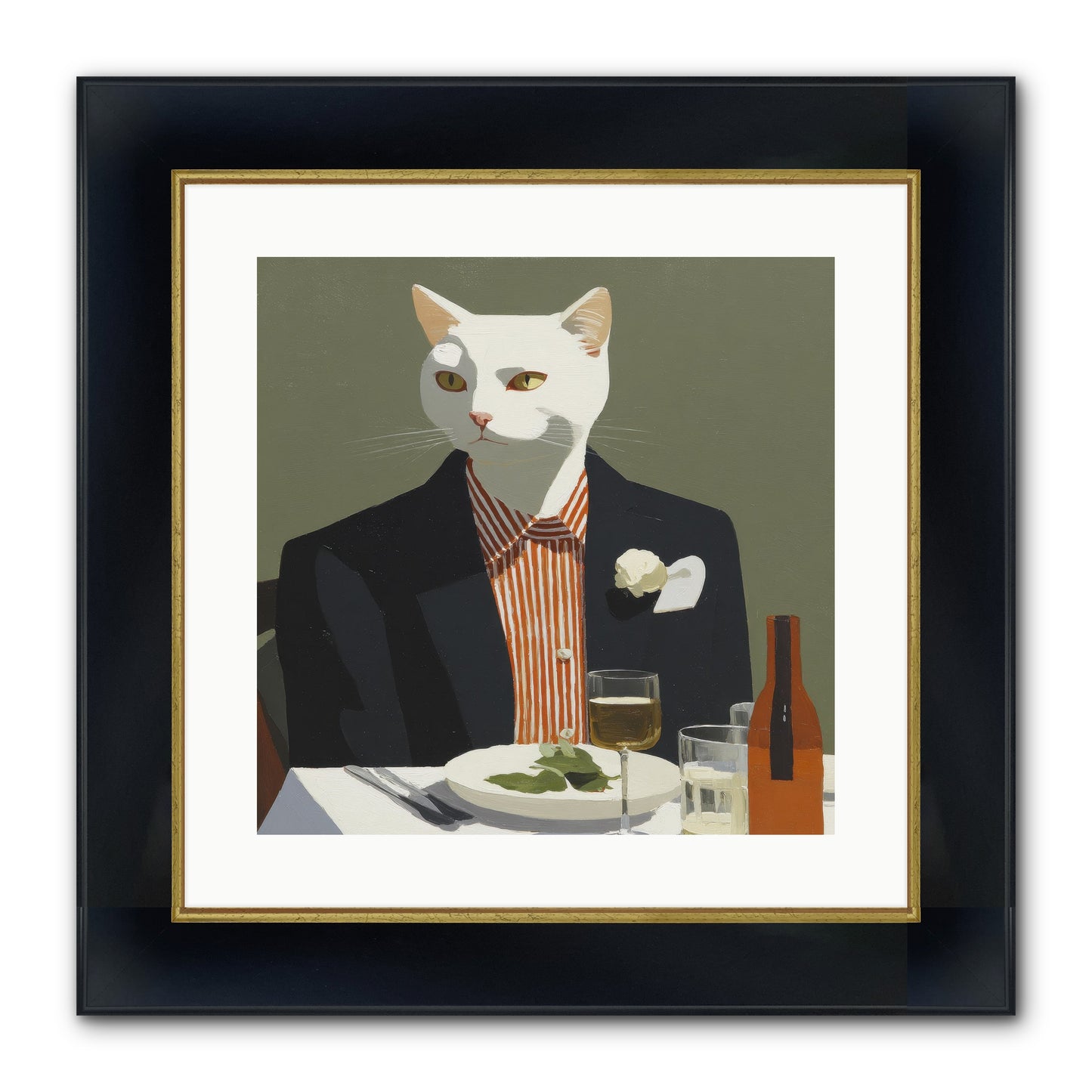 Manners Made The Moment Framed Print - Wide Black w/Gold 16x16