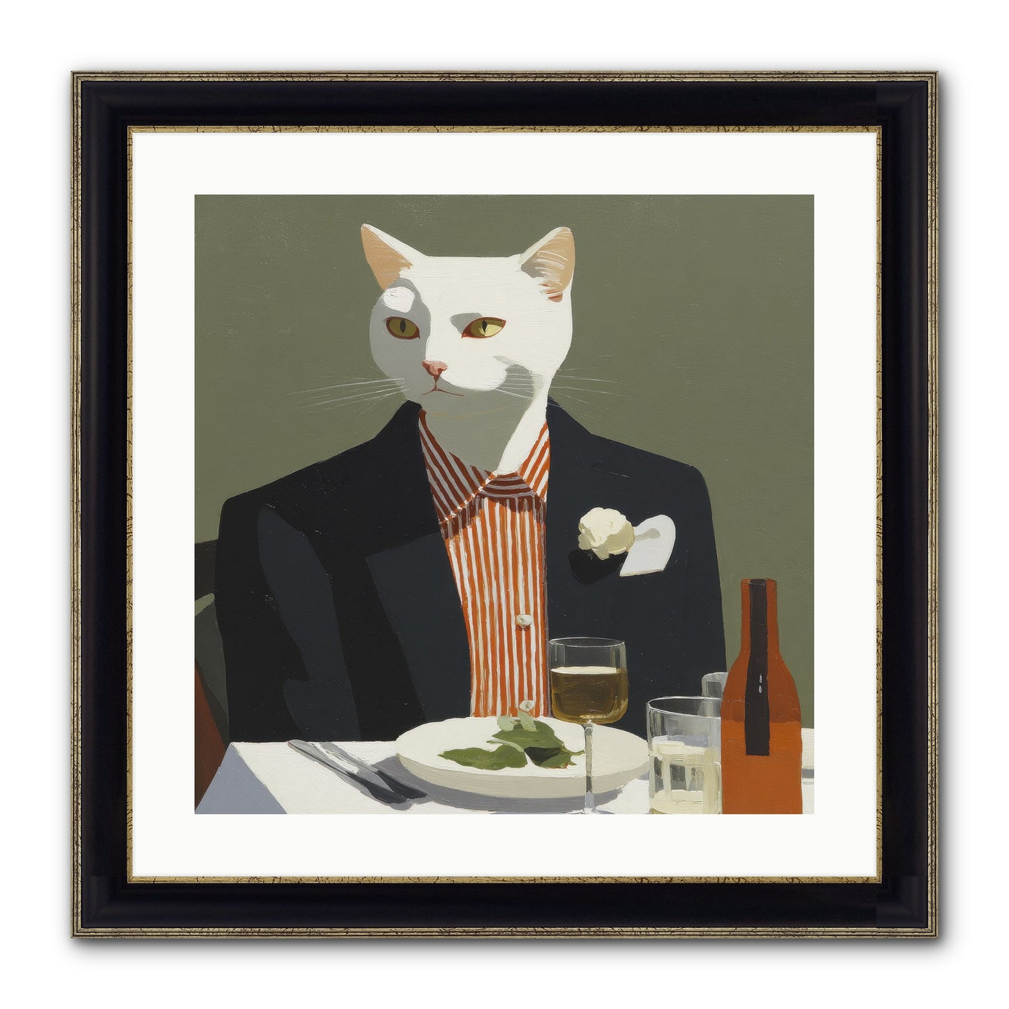 Manners Made The Moment Framed Print - Black & Gold 20x20