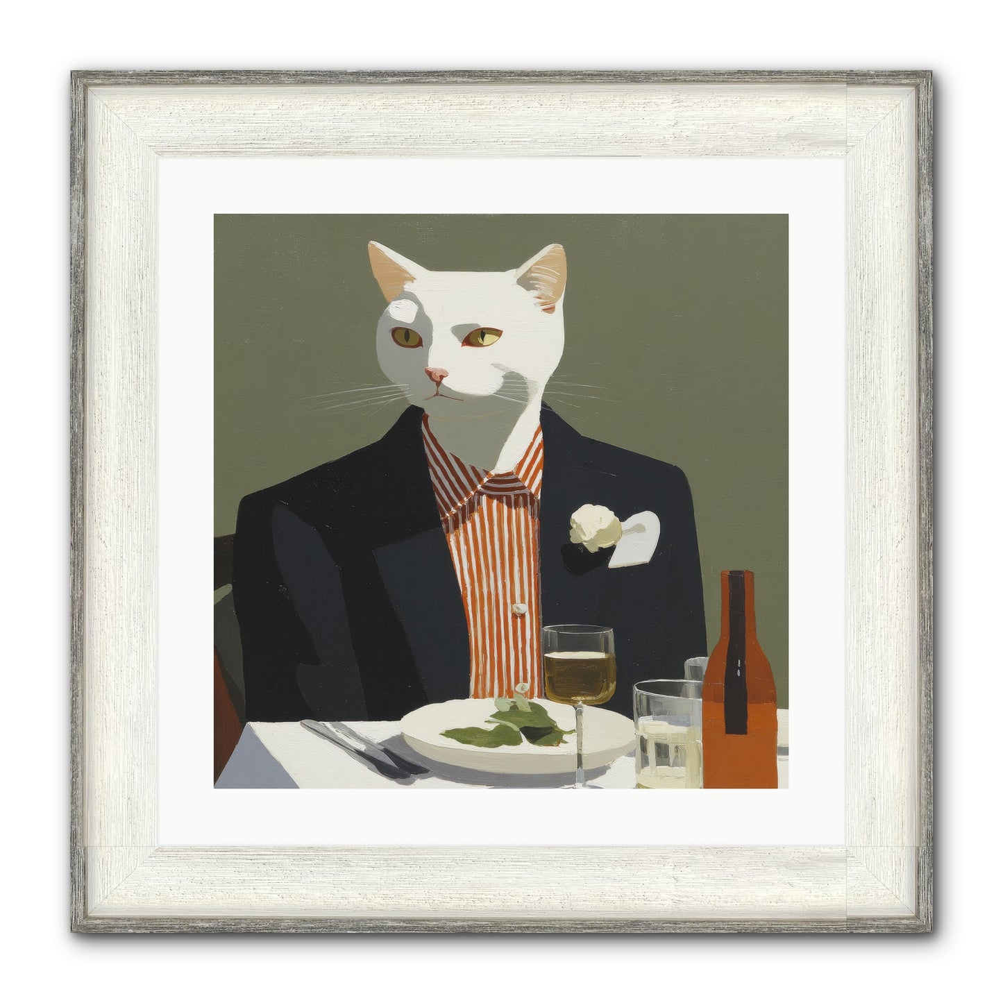 Manners Made The Moment Framed Print - Driftwood White 20x20